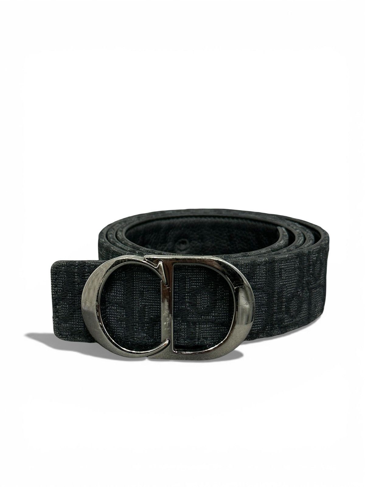 Dior Dior Black Oblique Leather Belt Size 28 - 1 Thumbnail