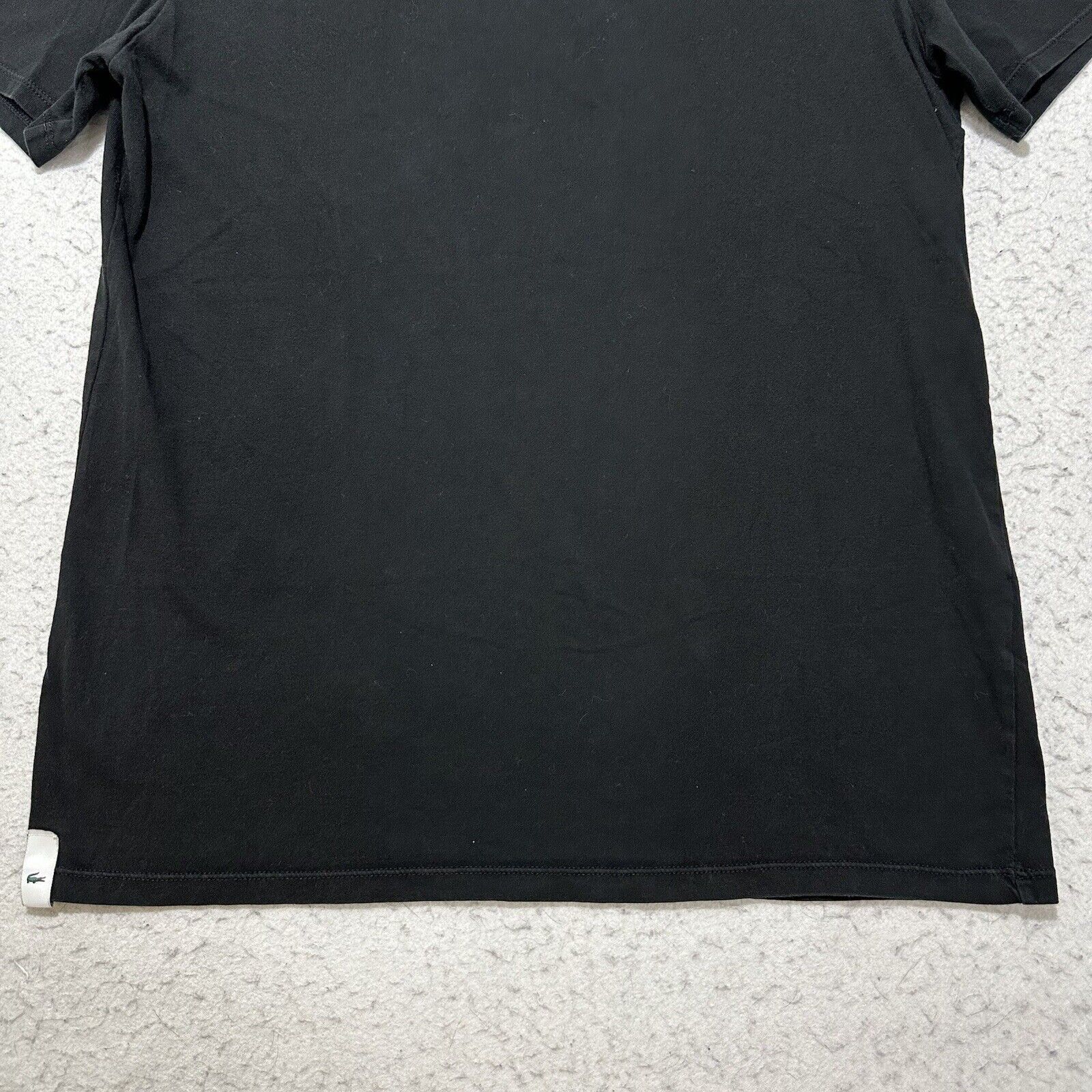 Lacoste Lacoste Large Crewneck Tee Black T Shirt Top Logo Patch Size L / US 10 / IT 46 - 6 Thumbnail