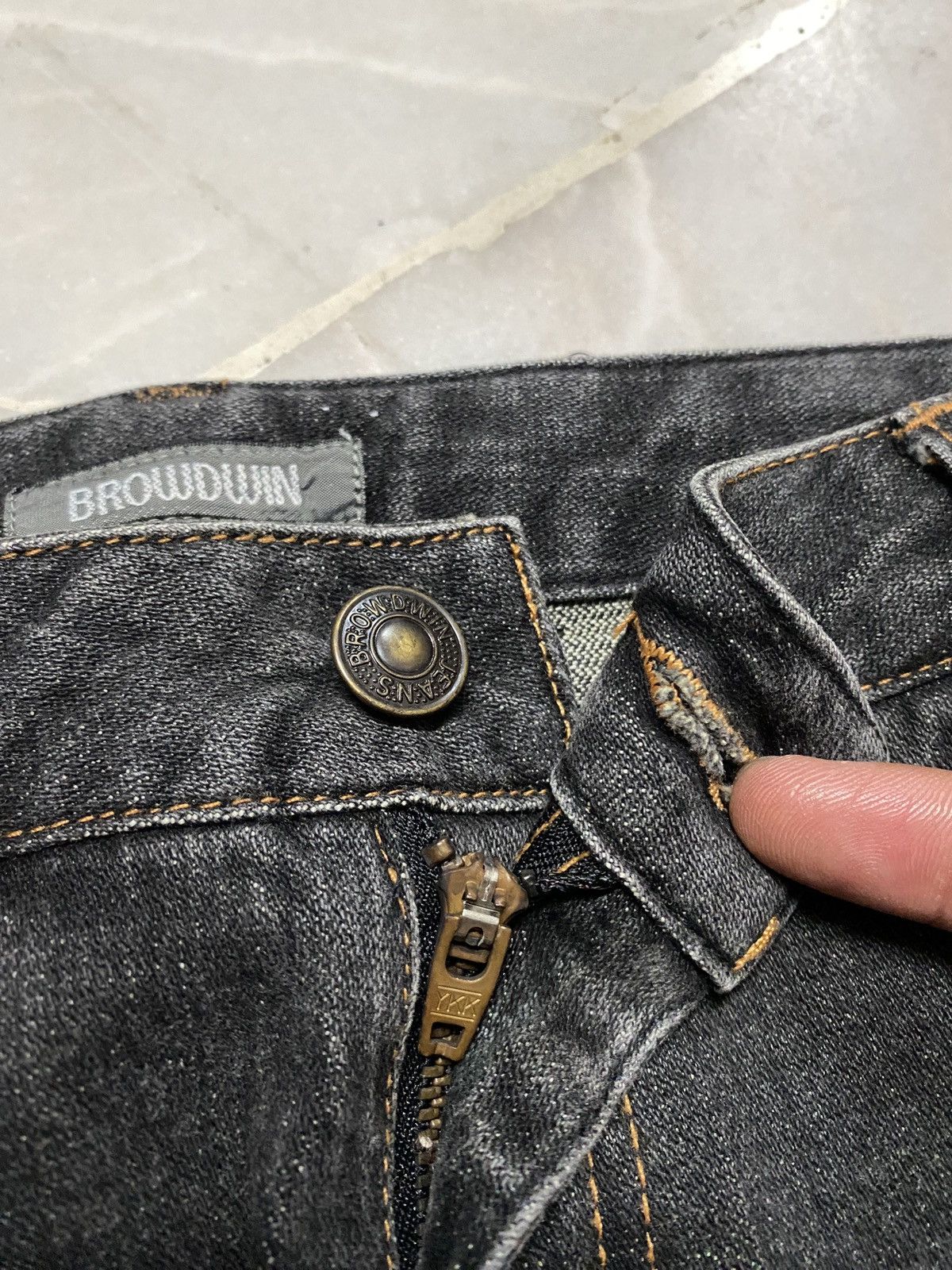 Japanese Brand Vintage 90s Style Browdwin split leopard Mudwash Size US 30 / EU 46 - 7 Thumbnail