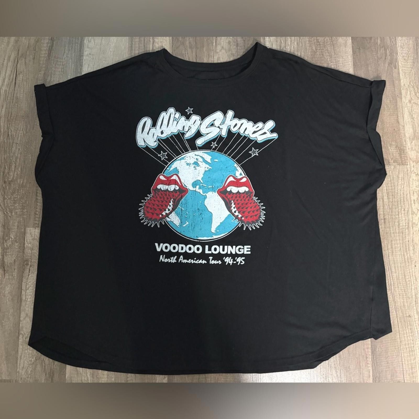 Other Rolling Stones Voodoo Lounge Black T-Shirt Size 3XL / US 20-22 - 2 Thumbnail