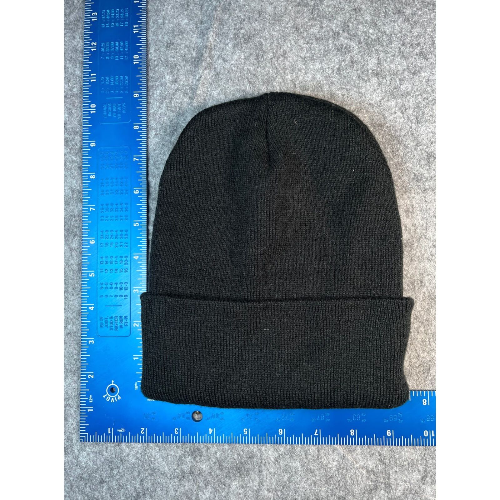 Vintage Promo Headwear Beanie Toque Cuff Adult One Size Black Knit 100% Acrylic Skater Size ONE SIZE - 3 Thumbnail