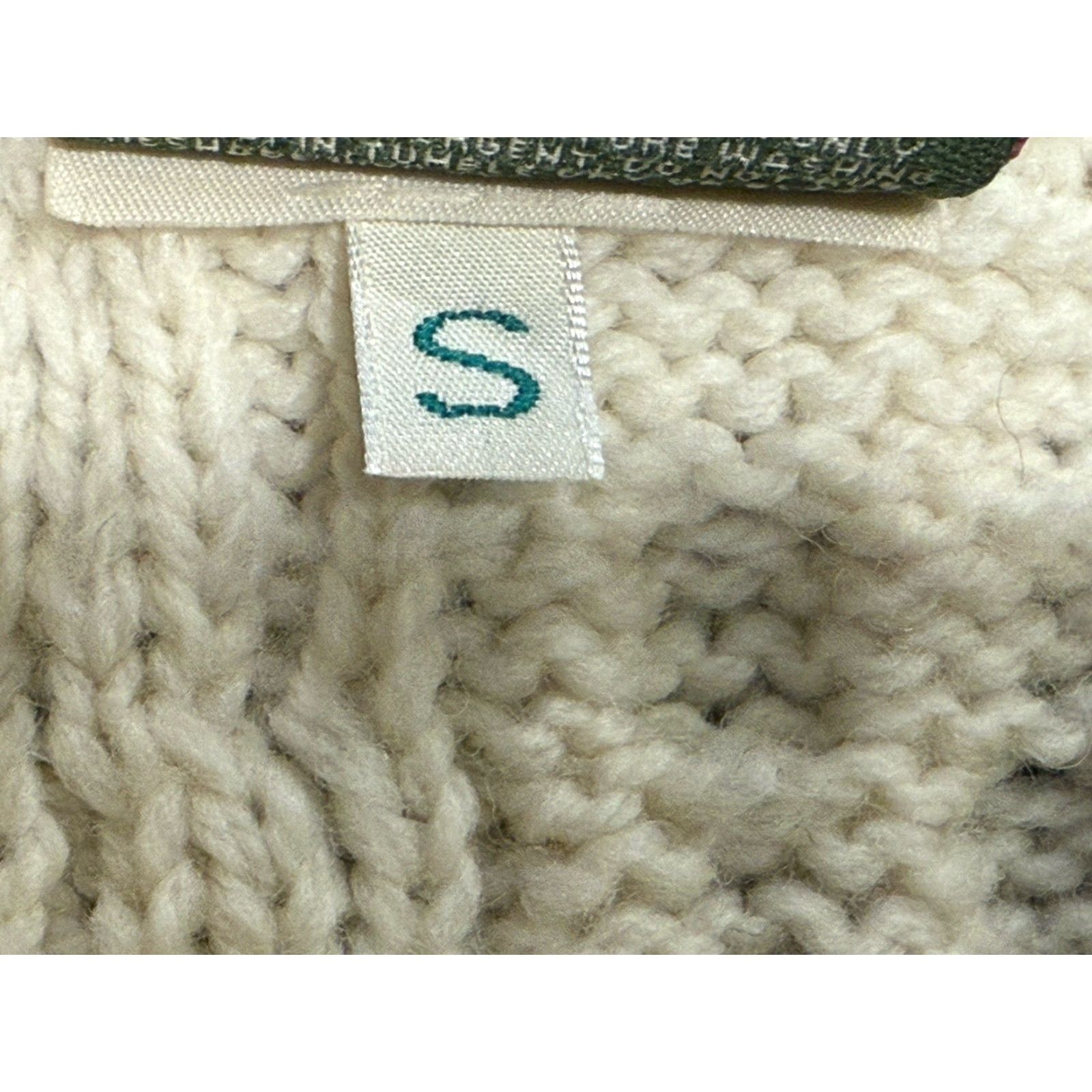Vintage Carraig Donn Merino Wool Cardigan Sweater Womens S Cable Knit Ireland Cream Size S / US 4 / IT 40 - 5 Thumbnail