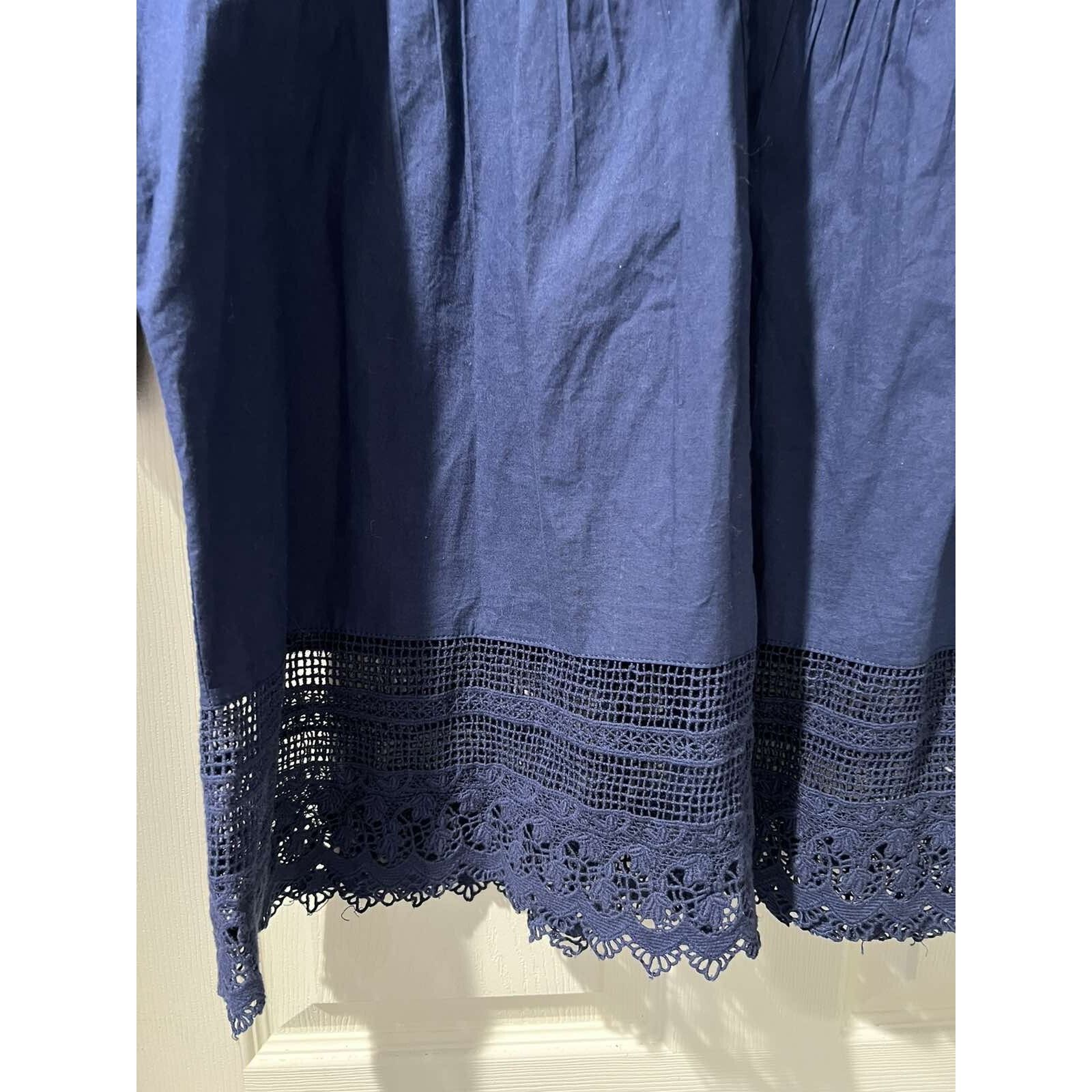 & Other Stories Ulla Popken Women boho tunic top Blue Size 16/18 A003302 Size XL / US 12-14 / IT 48-50 - 4 Thumbnail