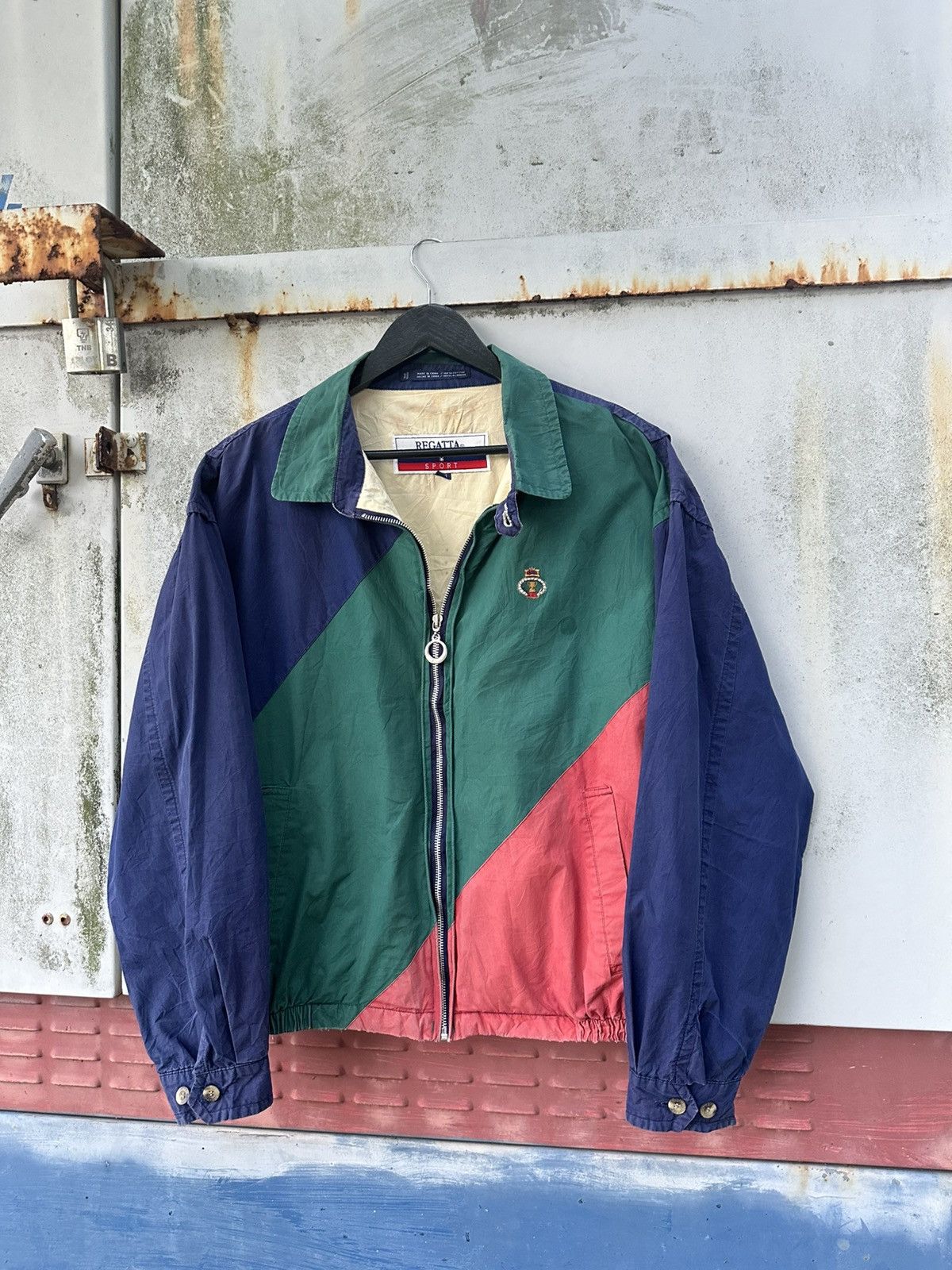 Vintage THRASHED Faded Regatta Sport Colour Block Bomber Jacket Size US M / EU 48-50 / 2 - 2 Thumbnail