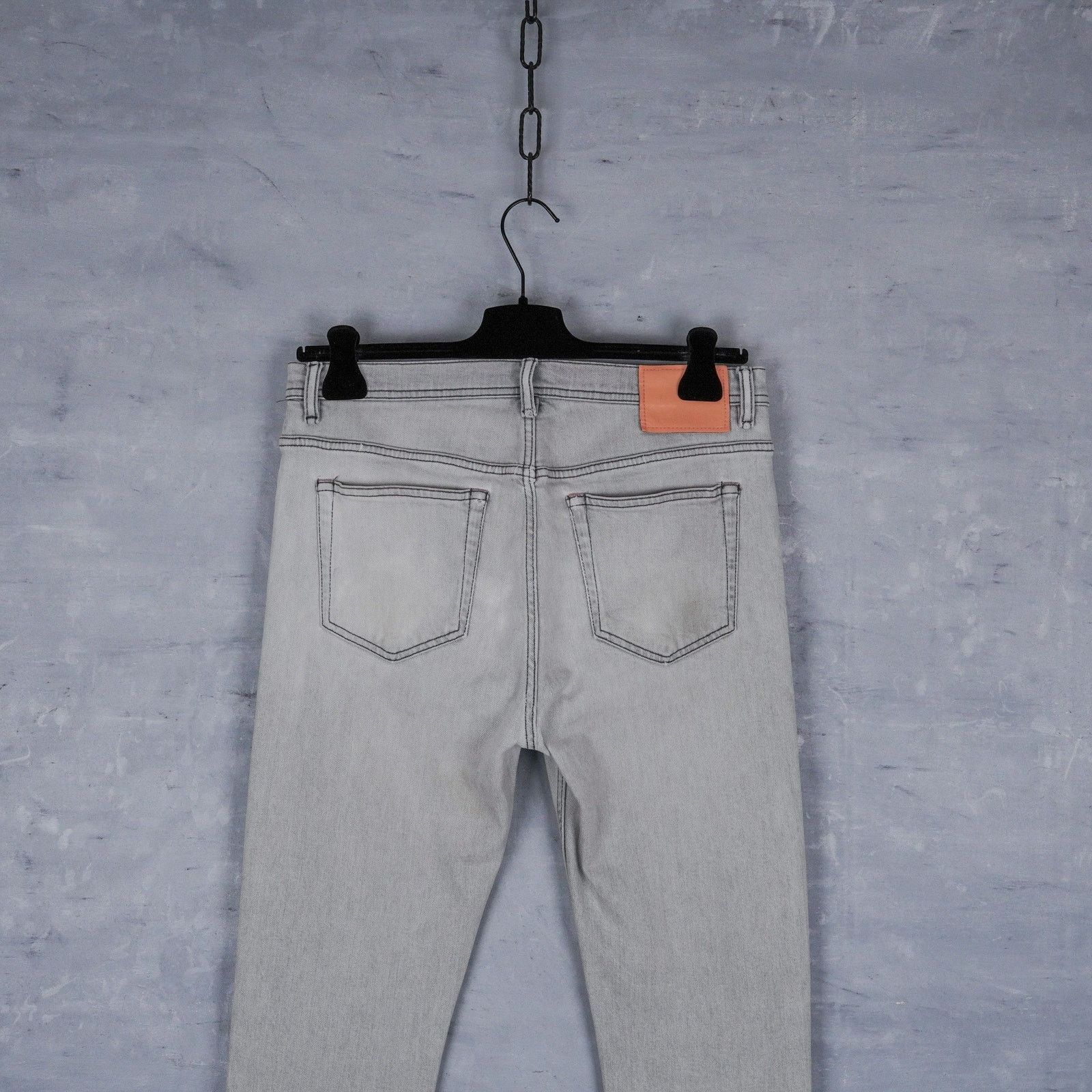 Acne Studios Acne studios river stone gray denim slim fit jeans pants Size US 32 / EU 48 - 4 Thumbnail