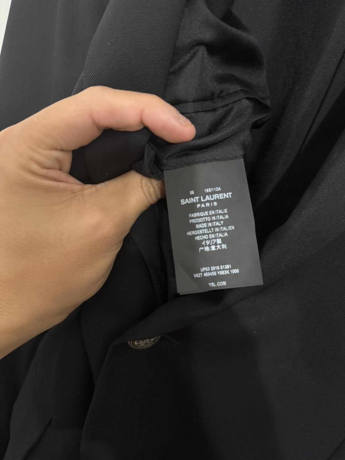 Saint Laurent Paris F/W16 Palladium Miltary Blazer *Rare* Size 54R - 4 Thumbnail