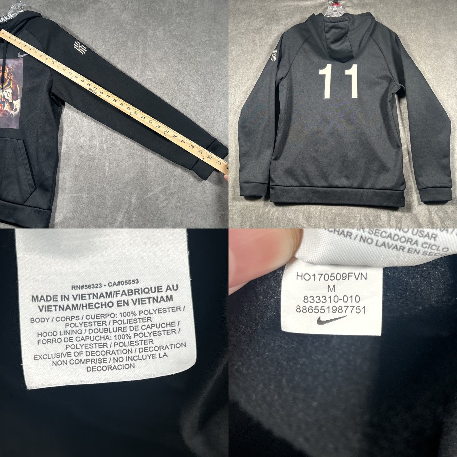 Nike Nike Kyrie Irving Dri-Fit Pullover Hoodie Black Mens M Hoodie Size US M / EU 48-50 / 2 - 8 Thumbnail