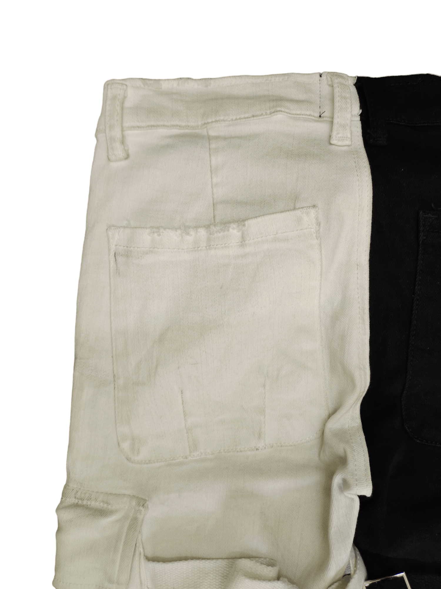 Japanese Brand Valabasas Black White Bondage Cargo Denim Jeans Cyperpunk Size US 32 / EU 48 - 13 Thumbnail