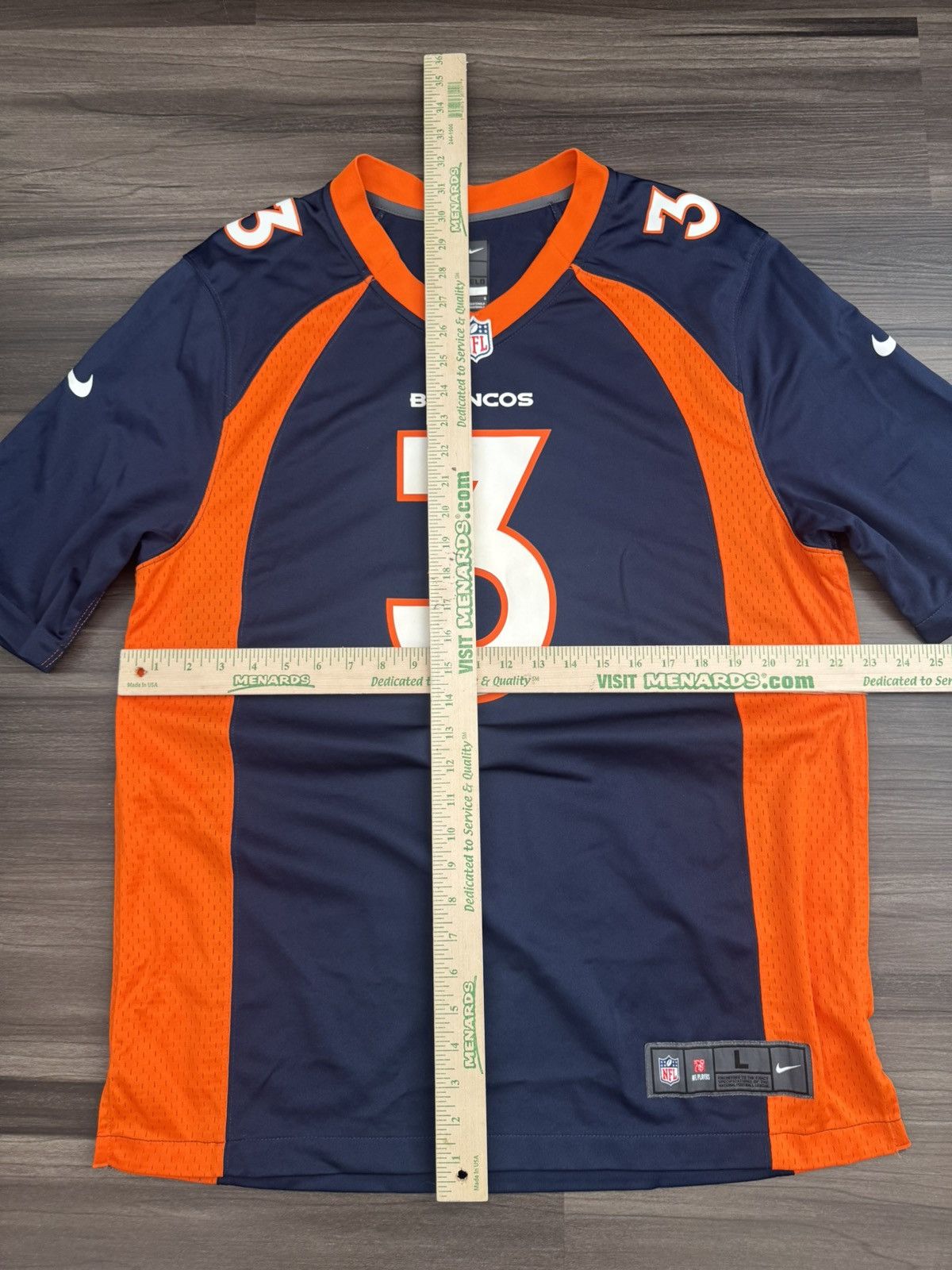 Nike Denver Broncos Russell Wilson #3 NFL On Field Home Jersey Size US L / EU 52-54 / 3 - 5 Thumbnail
