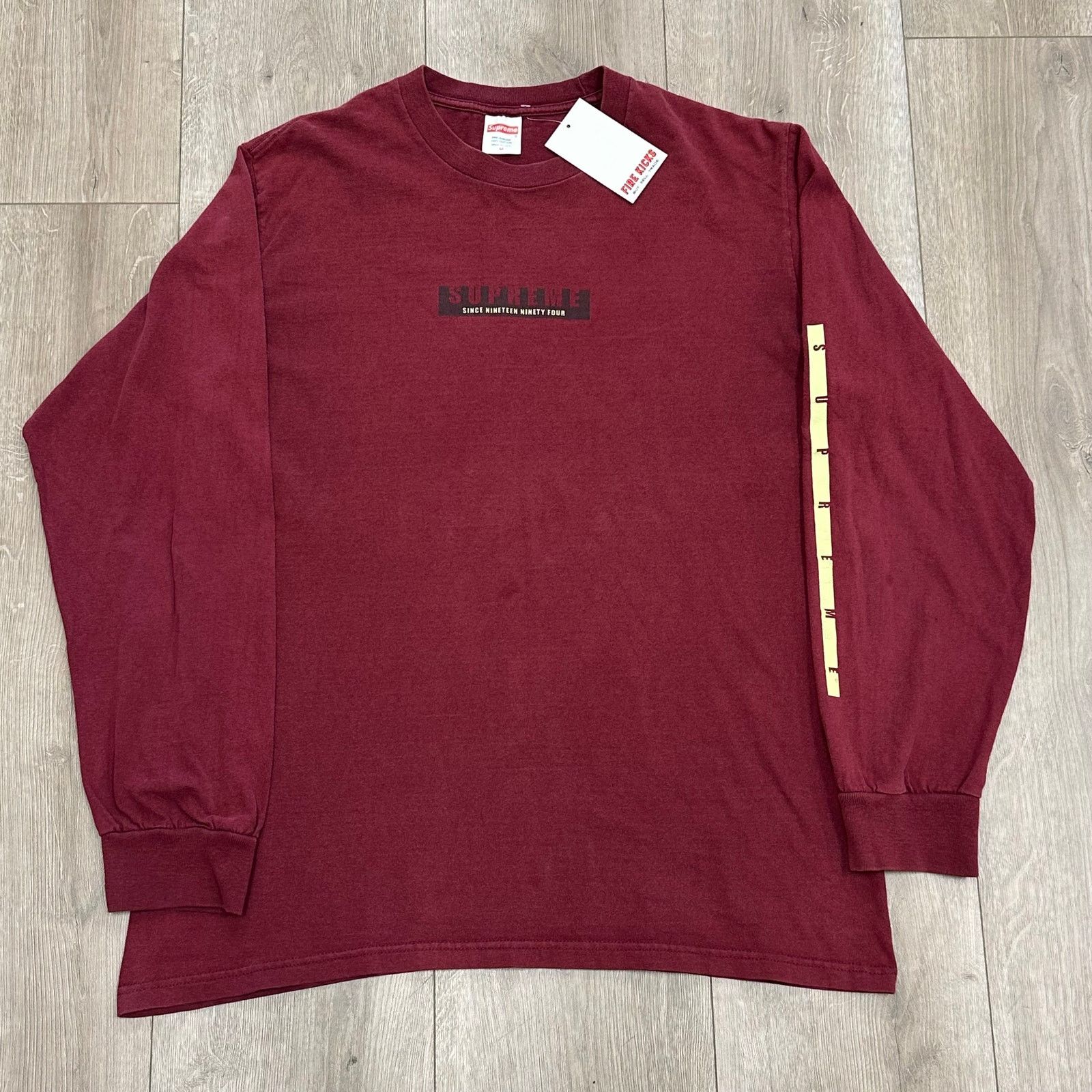 Supreme FW18 Supreme Since 1994 Long Sleeve Tee T Shirt Burgundy Size US M / EU 48-50 / 2 - 1 Thumbnail