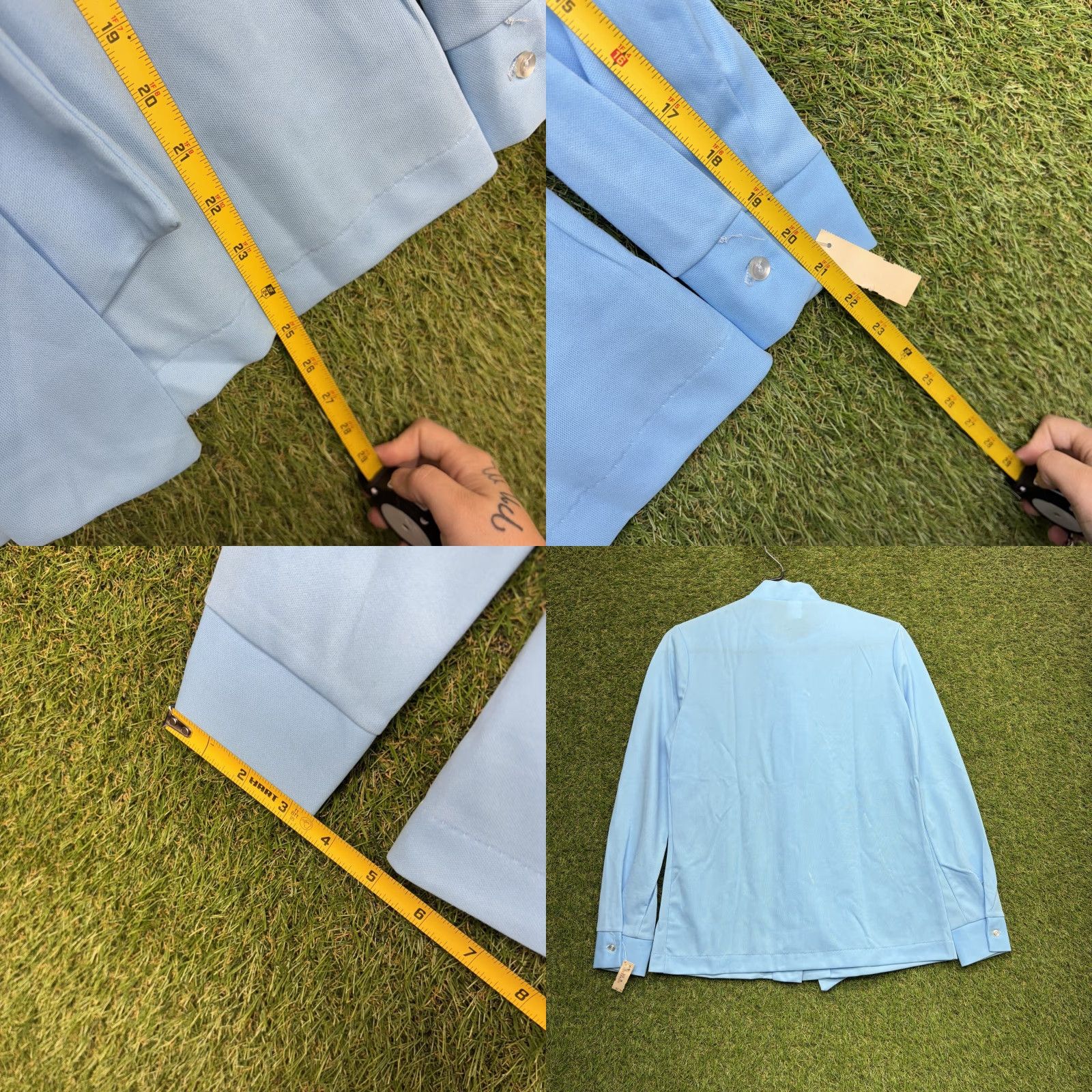 Vintage VINTAGE Silvermans Shirt Womens Small Light Blue Long Sleeve Tie Collar 70s Top Size S / US 4 / IT 40 - 8 Thumbnail