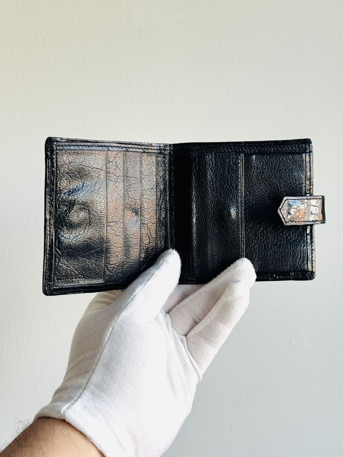 Tiffany & Co. Vintage Tiffany & Co Black patent croc & leather Wallet 60s Size ONE SIZE - 3 Thumbnail