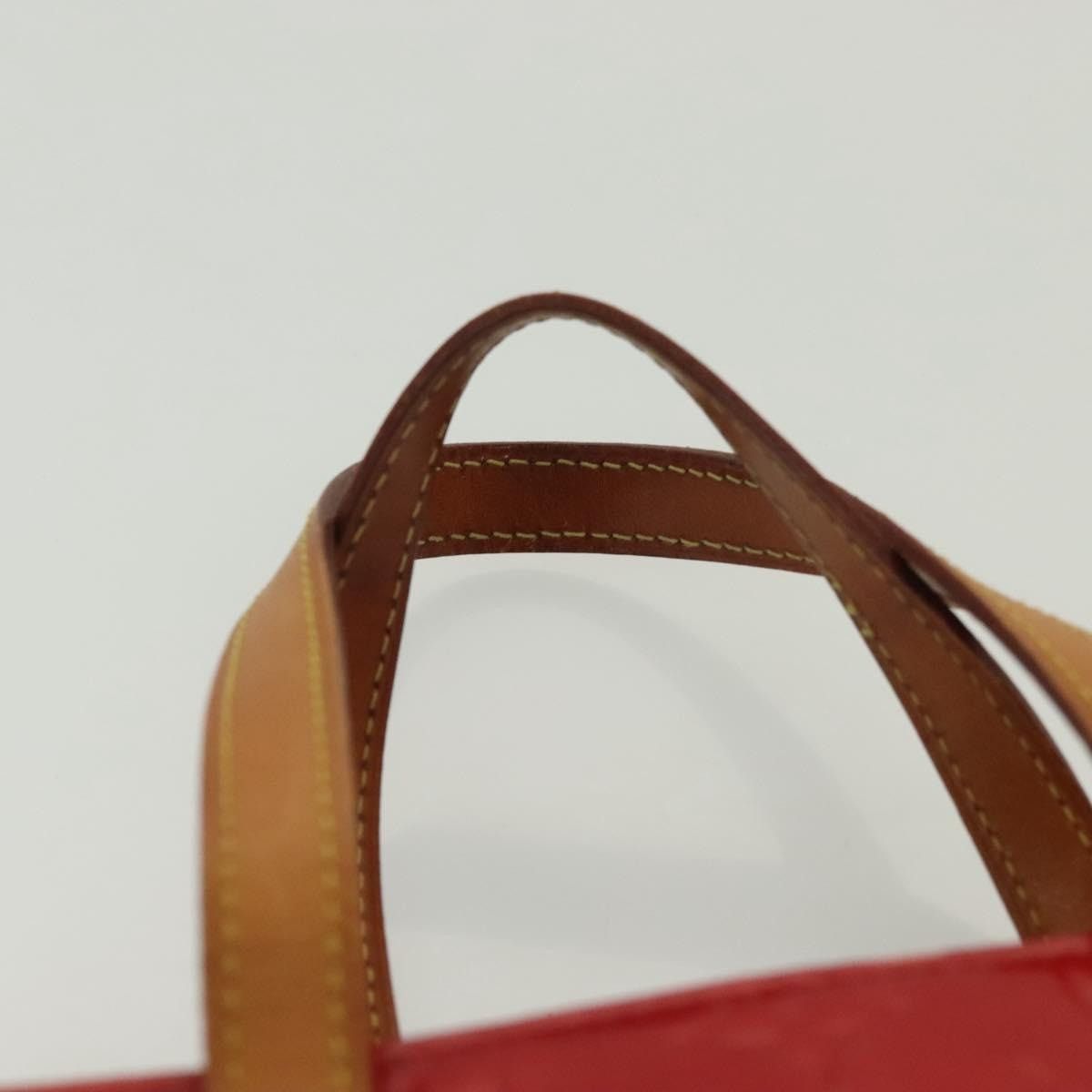 Louis Vuitton LOUIS VUITTON Monogram Vernis Reade MM Hand Bag Red Rouge Size ONE SIZE - 9 Thumbnail