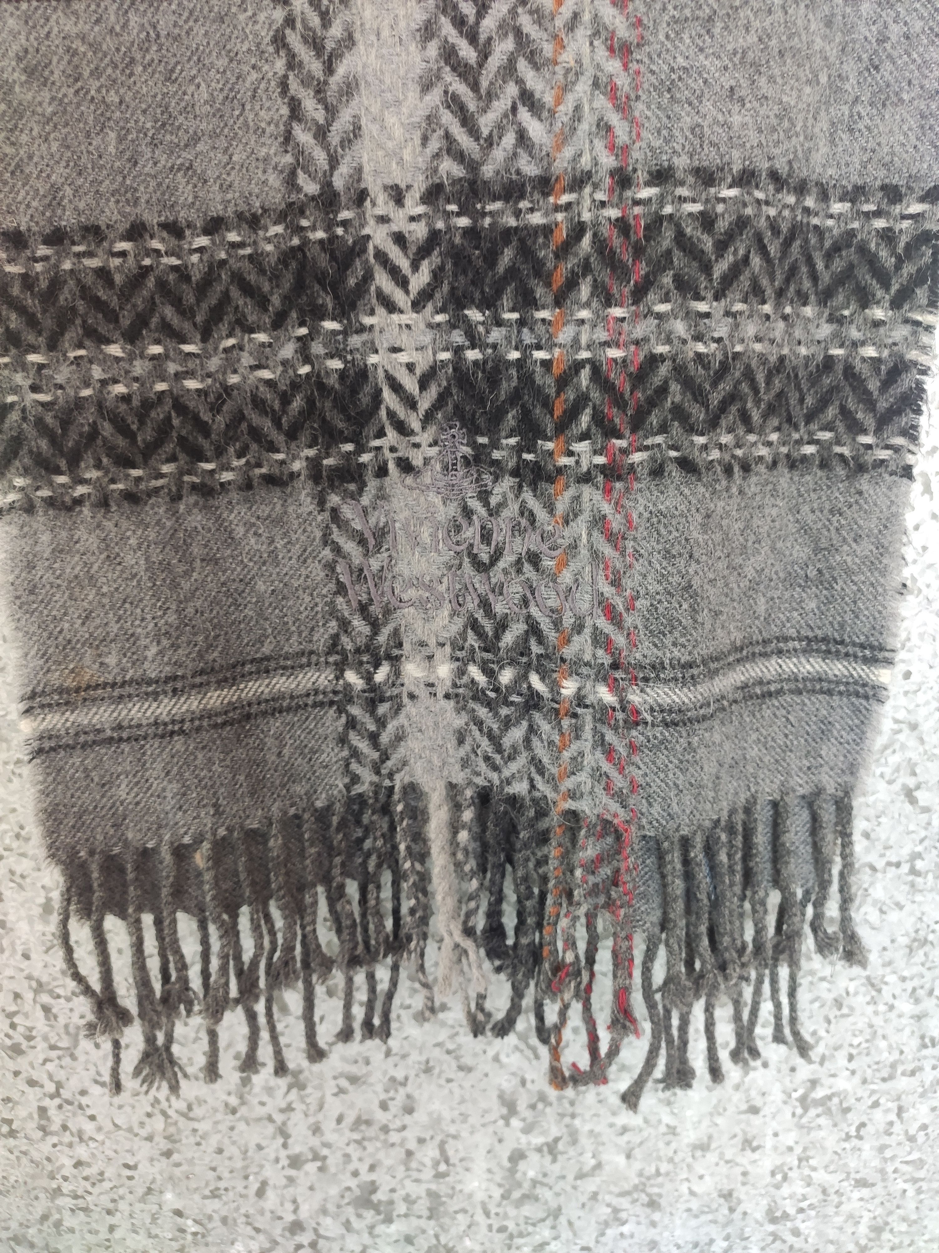 Vivienne Westwood scarf Muffler wool chekered