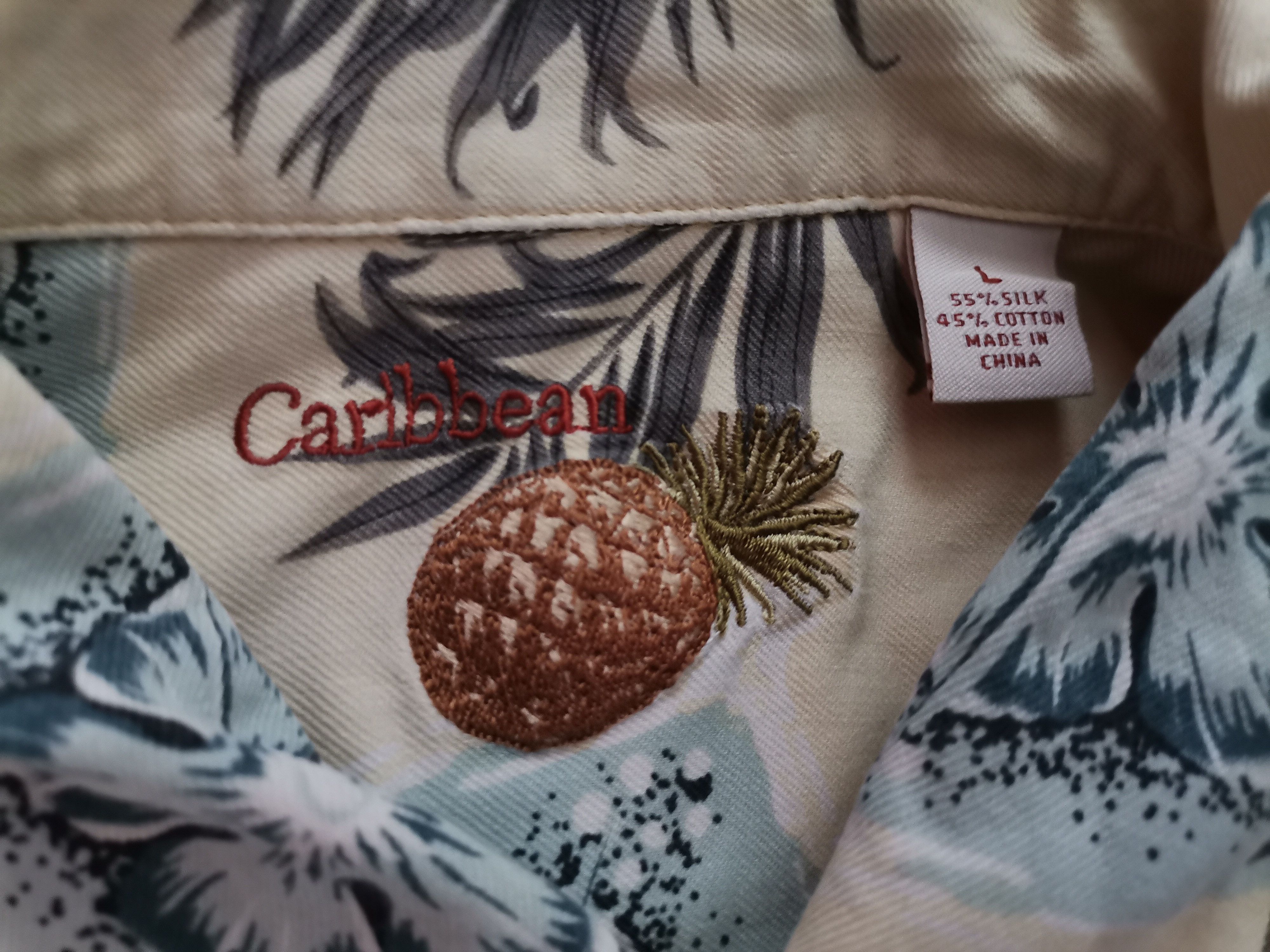Vintage Vintage Caribbean Floral Hawaiian Shirt Size US L / EU 52-54 / 3 - 3 Thumbnail