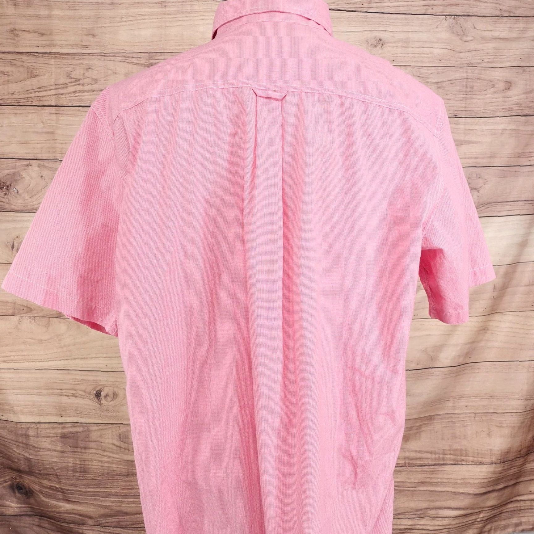Chaps Chaps Shirt Mens XL Pink Check Short Sleeve Button Front Easy Care Casual Size US XL / EU 56 / 4 - 4 Thumbnail