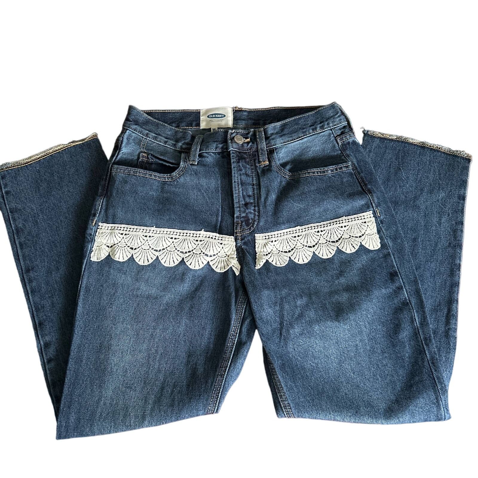 Old Navy Old Navy Womens Button Fly Blue Jeans Large Size 32" / US 10 / IT 46 - 2 Thumbnail
