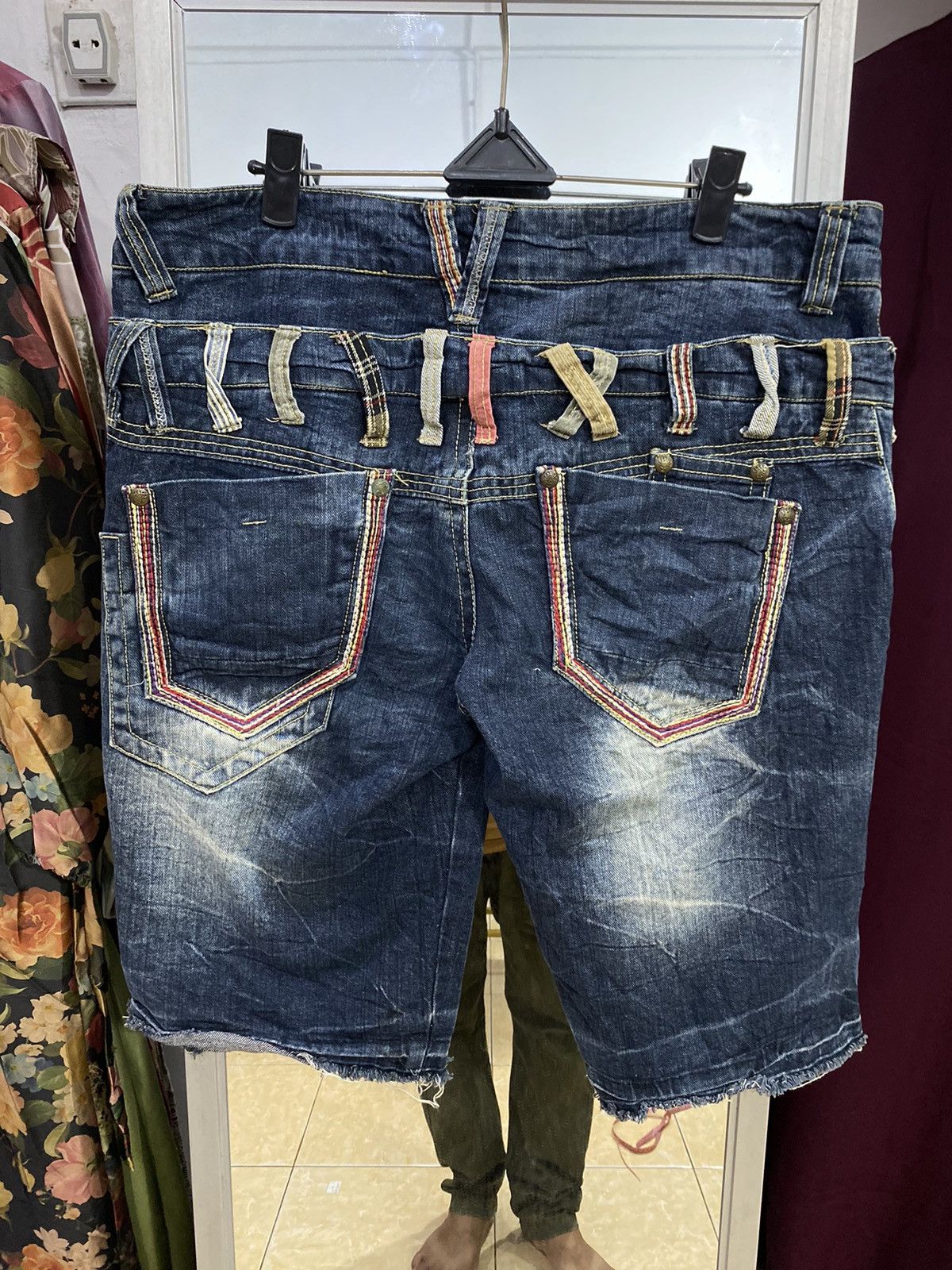 20471120 Y2K Sorridere double waist ripped Denim Size US 36 / EU 52 - 2 Thumbnail