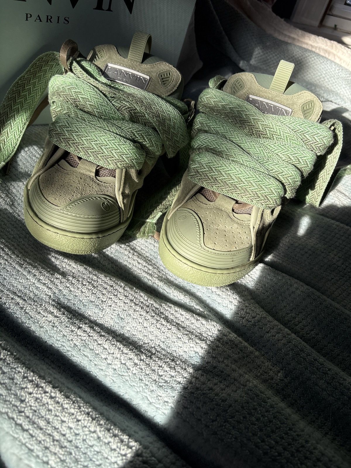 Lanvin Lanvin Women’s Curb Sneaker Vert de Gris Size US 7.5 / IT 37.5 - 4 Thumbnail