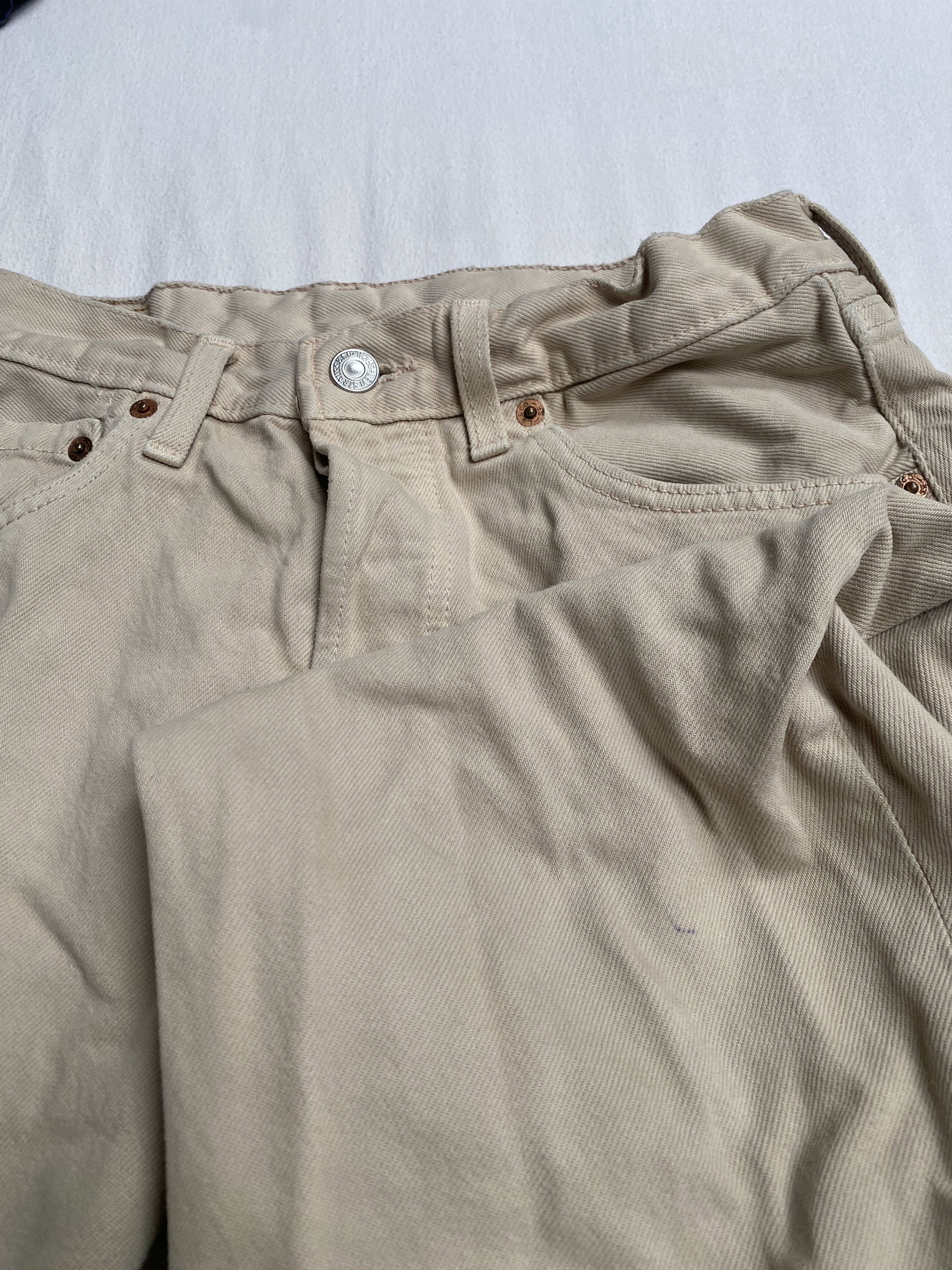 Levi's Levi's 501 beige casual denim jeans pants Size US 32 / EU 48 - 7 Thumbnail