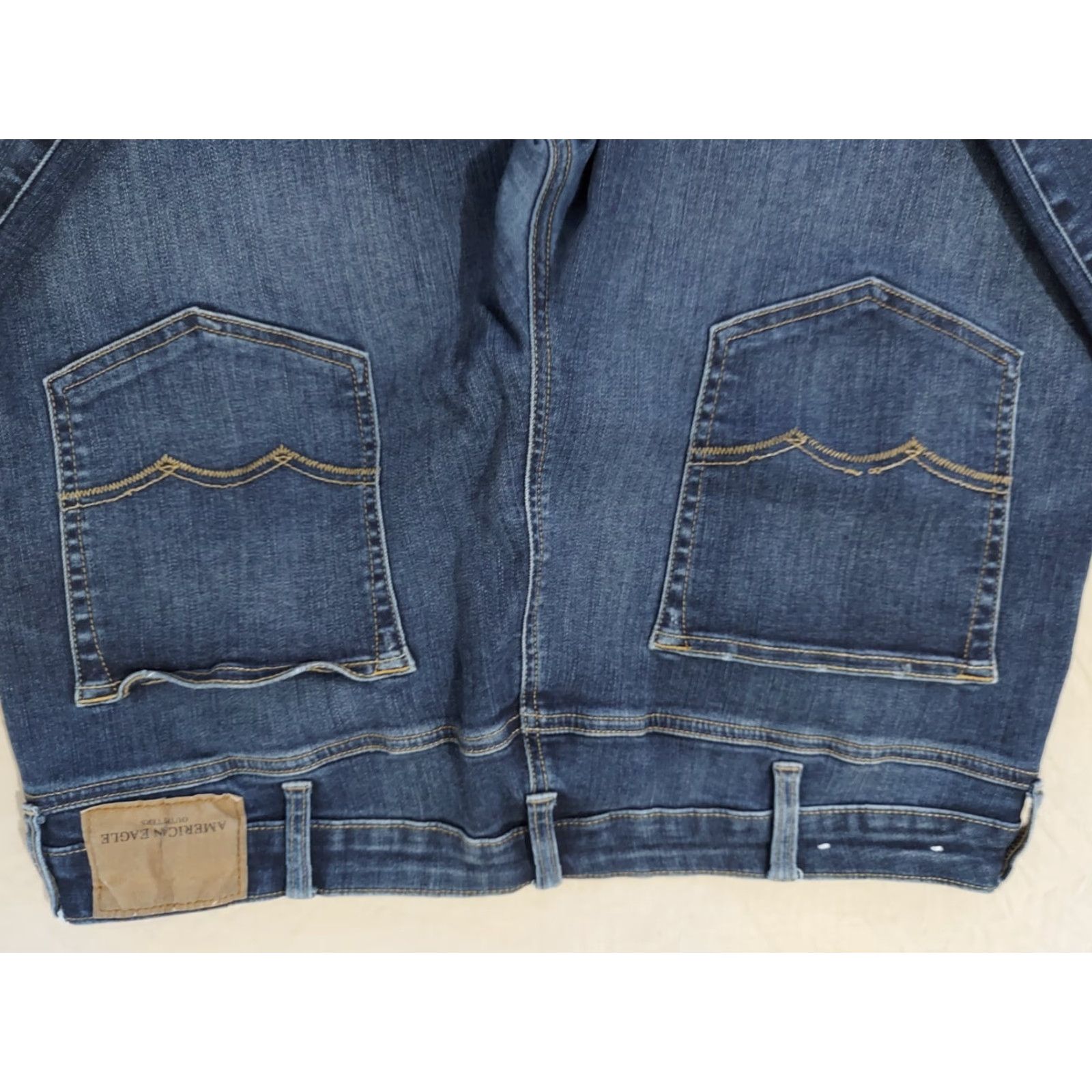 American Eagle Outfitters Mens American Eagle Outfitters Jeans 38x32 Regular Denim Stretch Straight Blue Pants Size US 38 / EU 54 - 2 Thumbnail