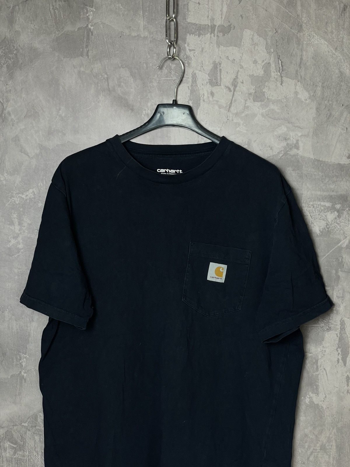 Carhartt × Vintage Crazy Vintage Carhartt Pocket T Shirt Faded Black Grunge Size US M / EU 48-50 / 2 - 2 Thumbnail