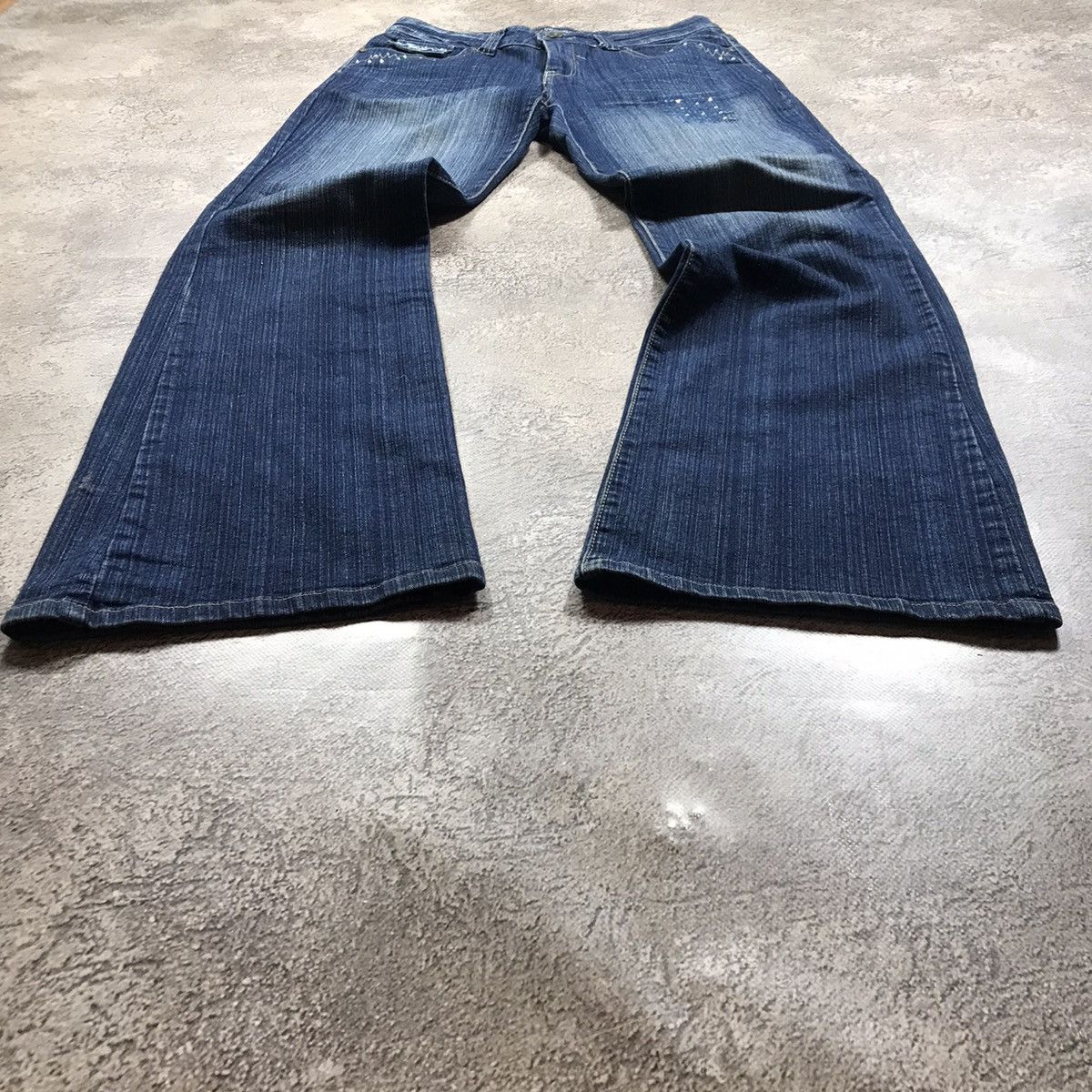 Vintage Vintage 90s Baggy Distressed Wide Leg Jeans Grunge Logo 28 Size 28" / US 6 / IT 42 - 1 Thumbnail