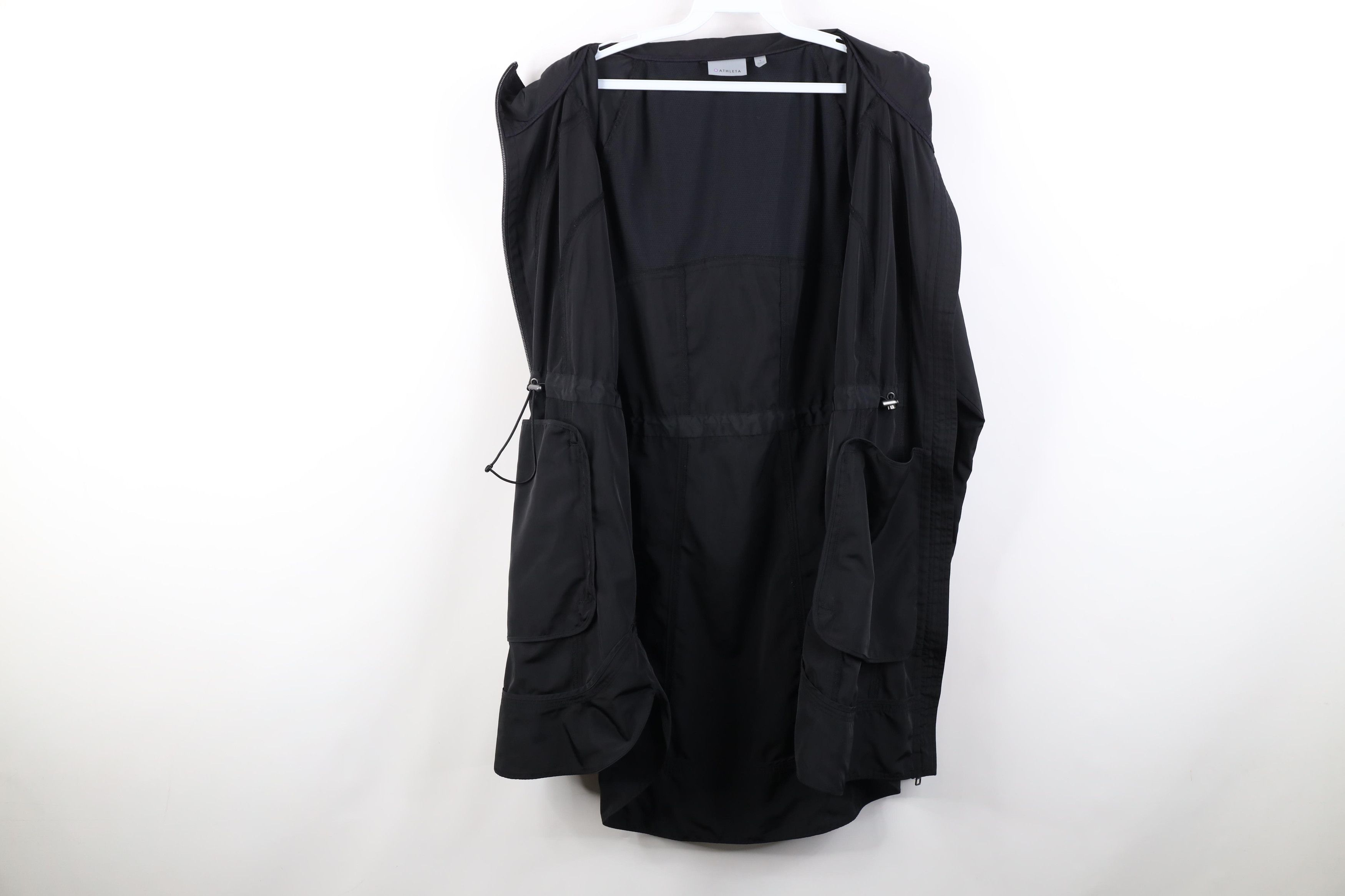 Athleta Athleta Resistant Drip Drop Hooded Rain Jacket Parka Black Size S / US 4 / IT 40 - 9 Thumbnail