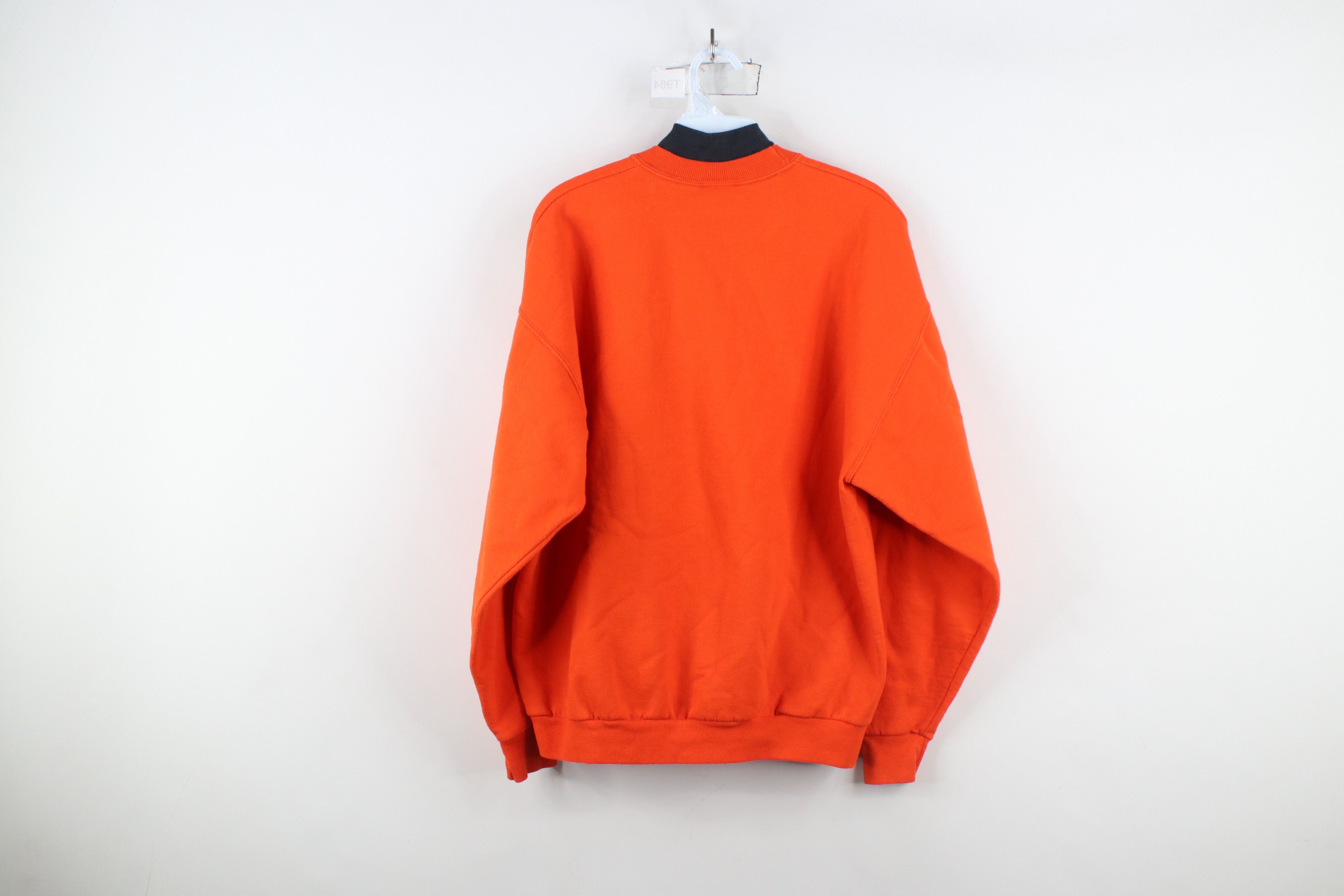 Vintage Vintage 90s Streetwear Halloween Witch Sweatshirt Orange Size L / US 10 / IT 46 - 9 Thumbnail