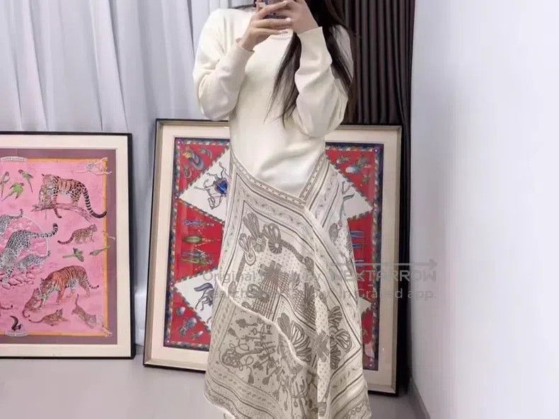 Hermes Hermes Cashmere and Real Silk Dress Size XS / US 0-2 / IT 36-38 - 2 Thumbnail