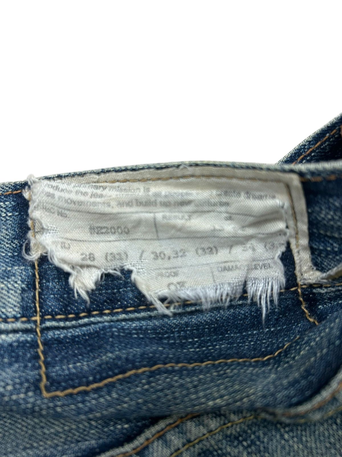 Edwin × Japanese Brand Edwin 503 Blue Trip Mud Washed Baggy Distressed Denim Size US 35 - 19 Thumbnail