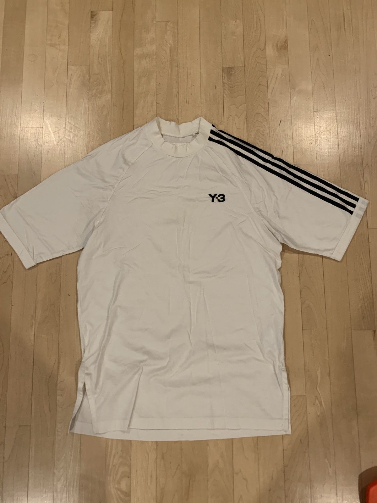 Y-3 Mockneck short sleeve 3 stripes tee Size US XXS / EU 40 - 1 Thumbnail