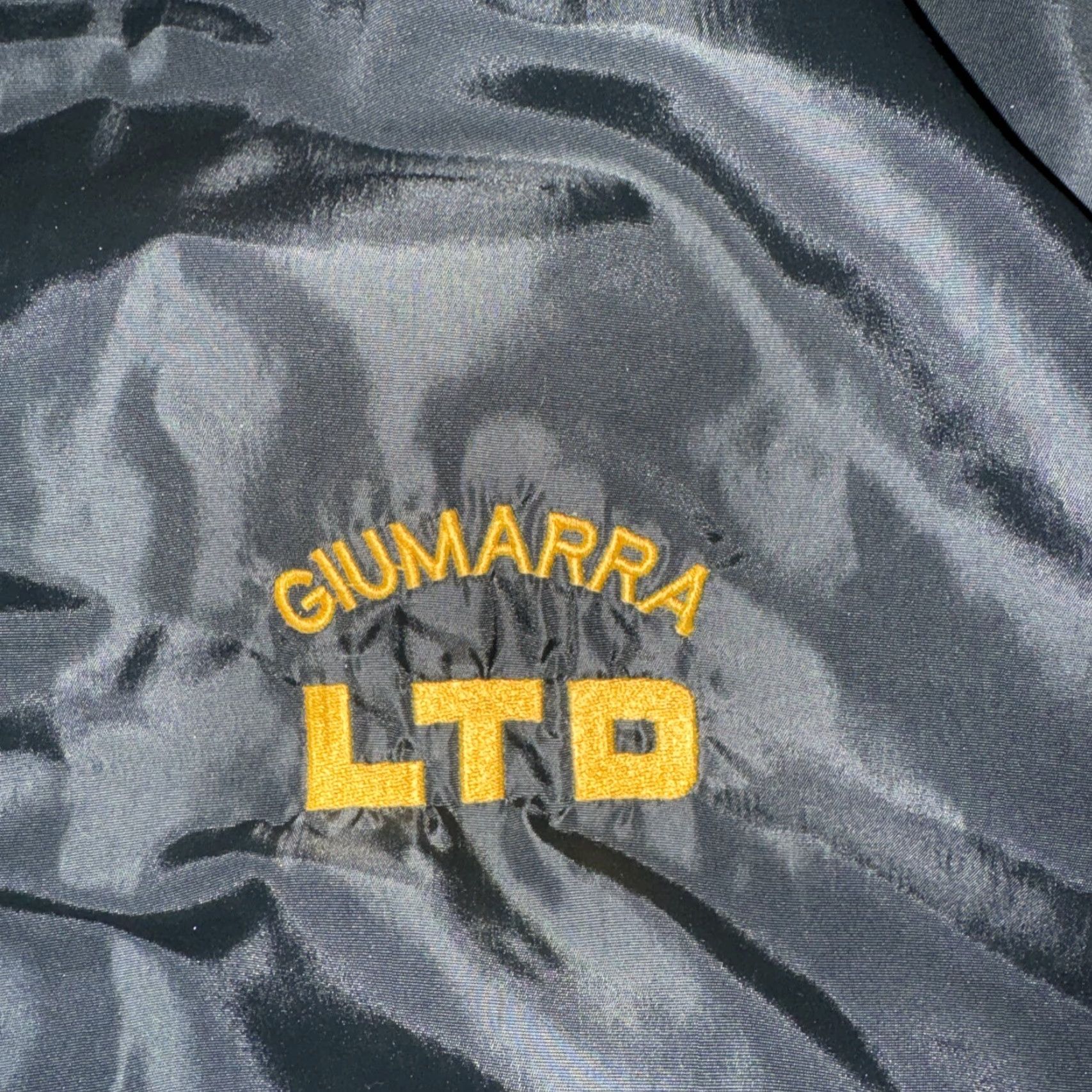 Vintage VINTAGE Dunbrooke Letterman Bomber Jacket Black Yellow 2XL Men's USA Nylon 26x26 Size US XXL / EU 58 / 5 - 2 Thumbnail