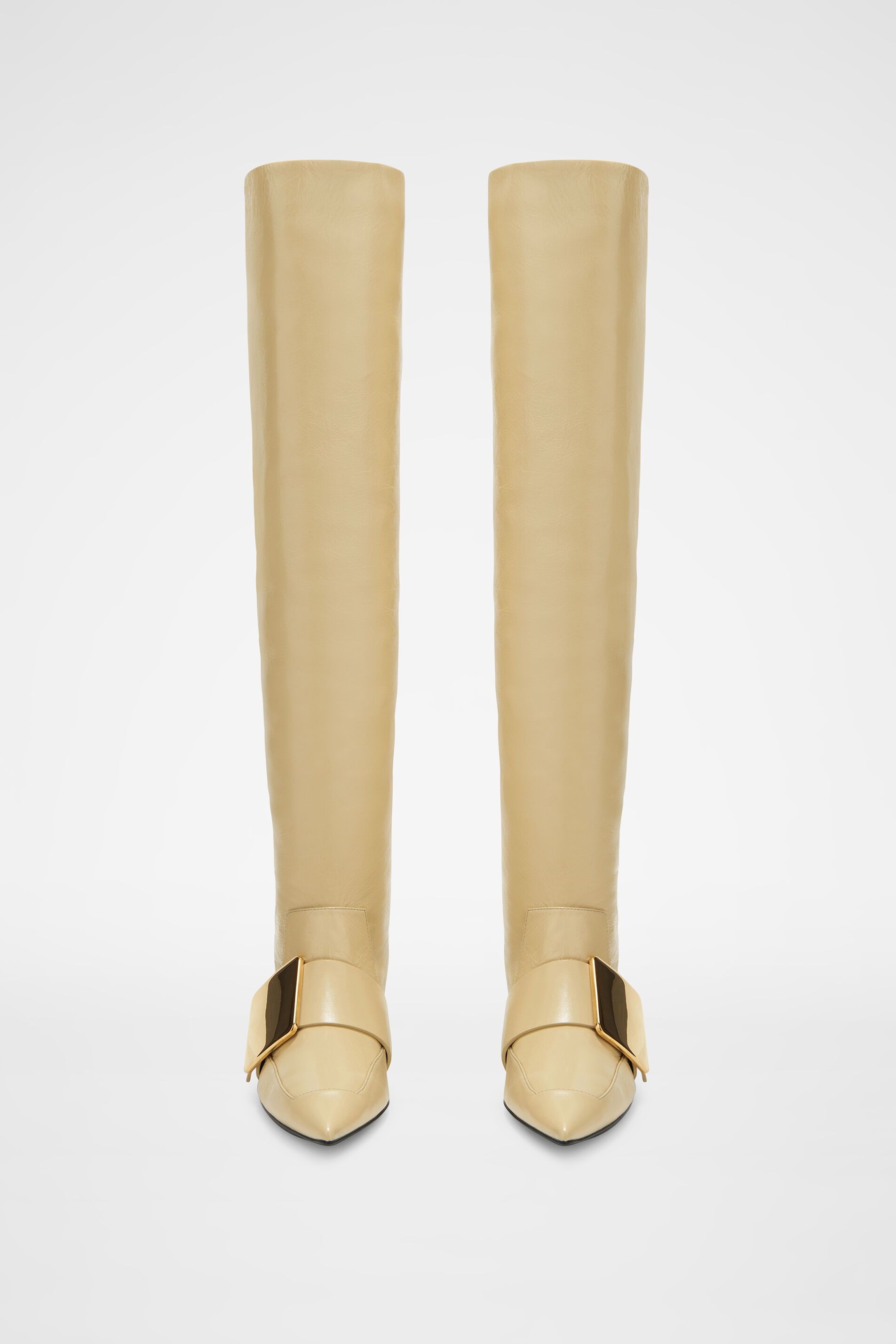 Jil Sander o1y1025 Boots in Beige Size US 5 / IT 35 - 4 Thumbnail