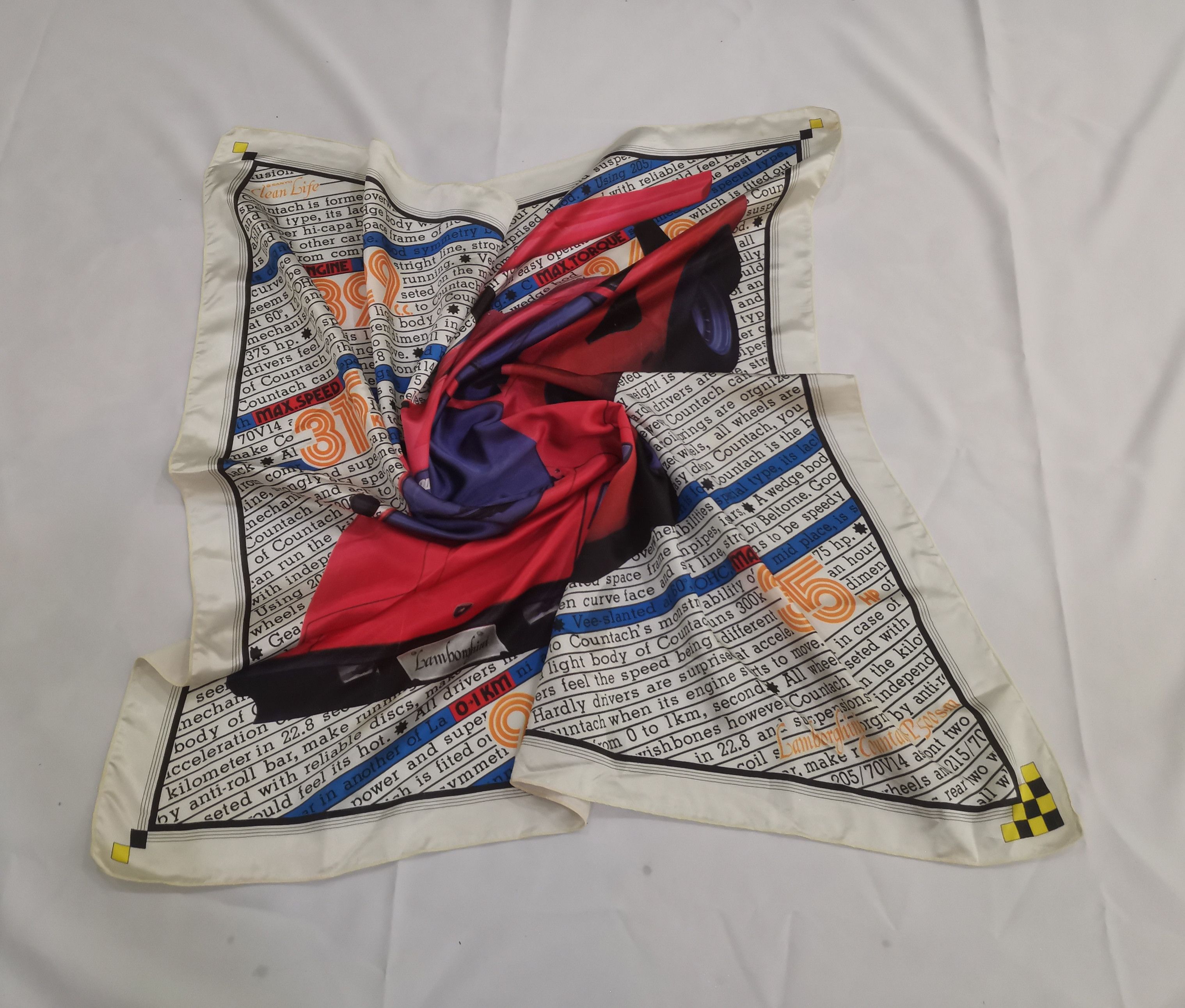Lamborghini × Vintage Rare vintage Lamborghini scarves nice design Size ONE SIZE - 2 Thumbnail