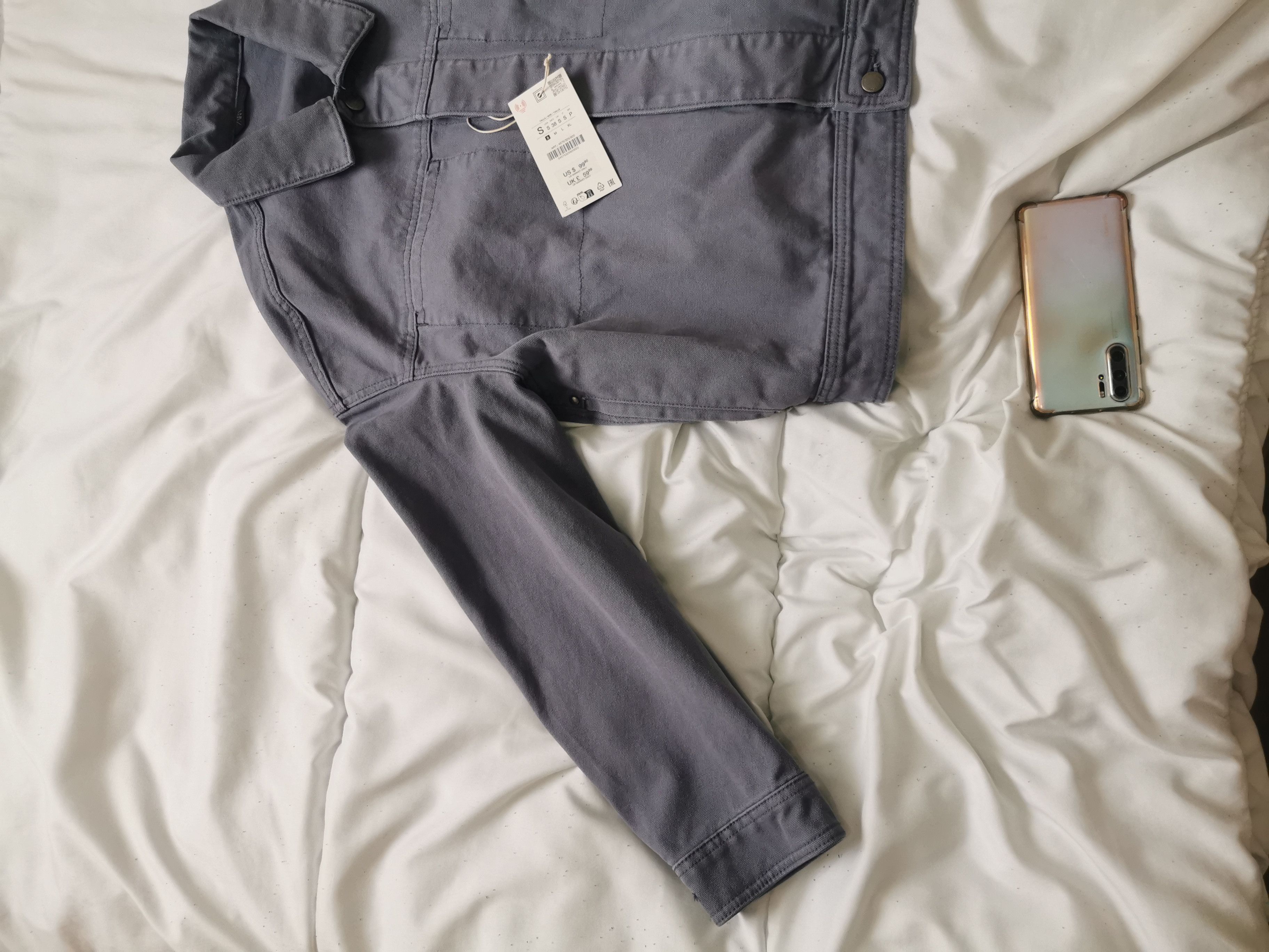 Zara Zara boxi fit blue Washed jacket and brsnd ne Size US S / EU 44-46 / 1 - 3 Thumbnail