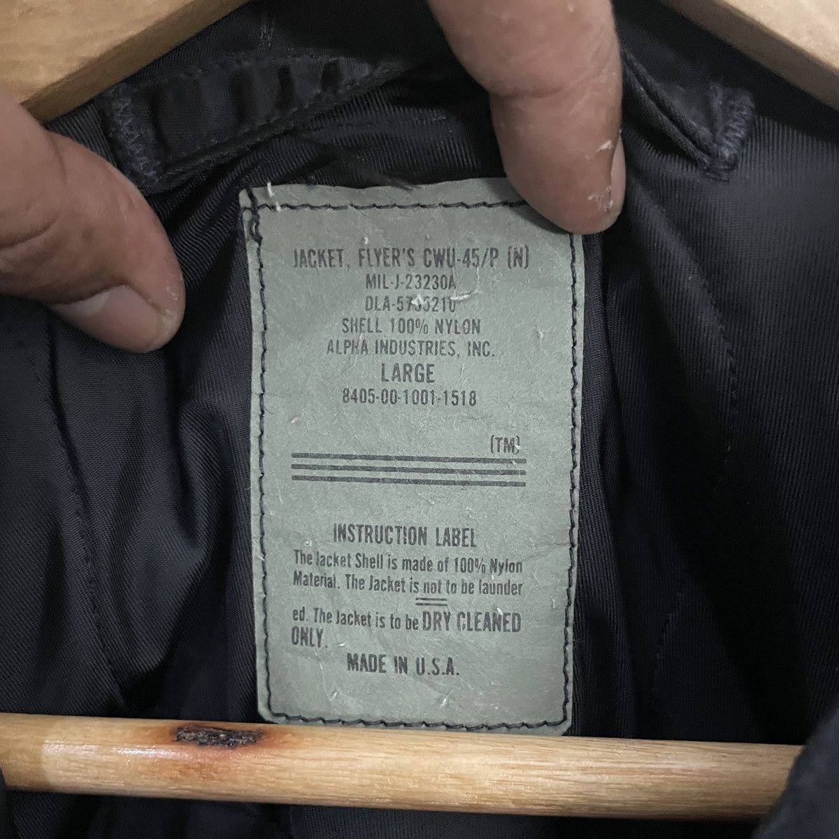 Alpha Industries Vintage 80s Alpha Industries Cwu-45/p Flight Jacket Size US XL / EU 56 / 4 - 5 Thumbnail