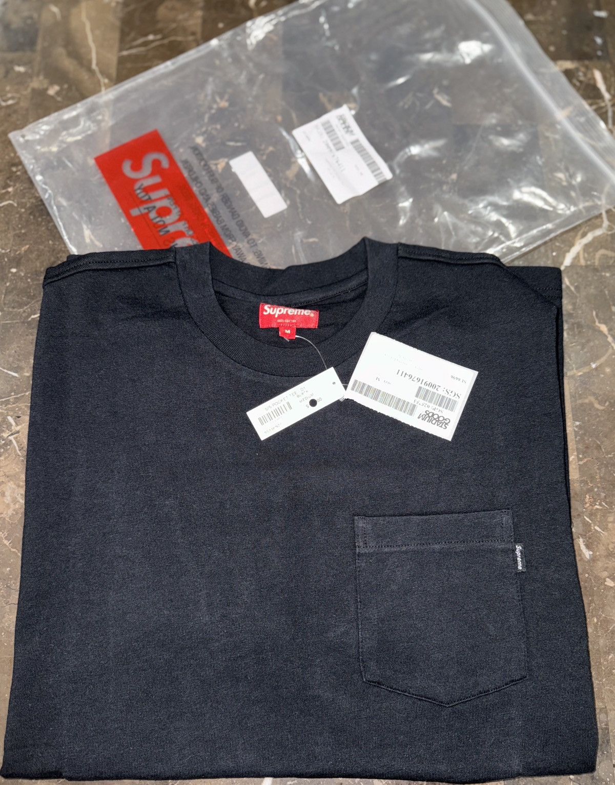 Supreme Supreme S/S Pocket Tee (Black) Size US M / EU 48-50 / 2 - 1 Thumbnail