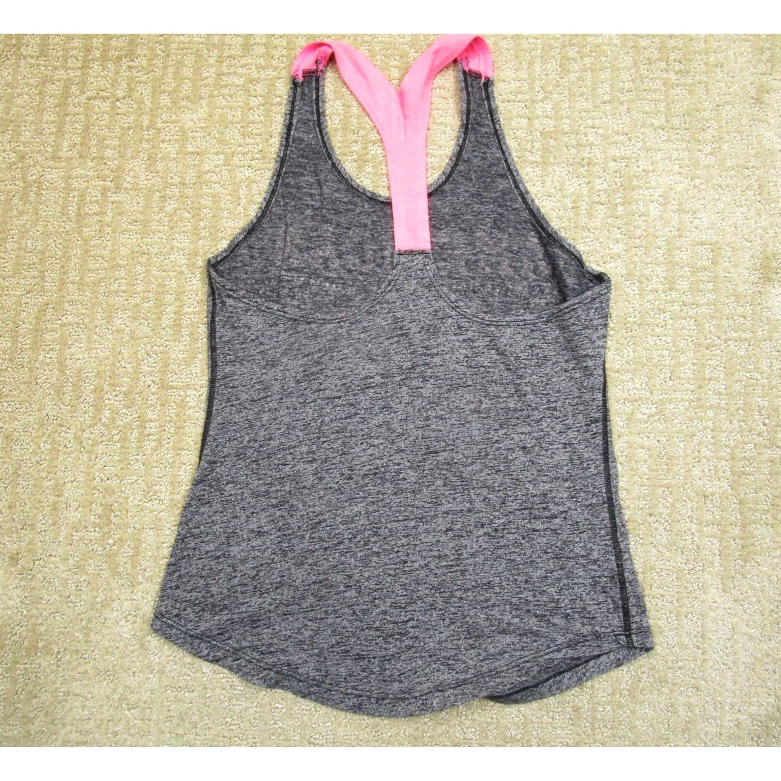 Vintage American Fighter Tank Top Women XS Gray Sleeveless Cotton Poly Regular Tank Ladies Sports Gym Running MMA Training Shirt Size XS / US 0-2 / IT 36-38 - 3 Thumbnail