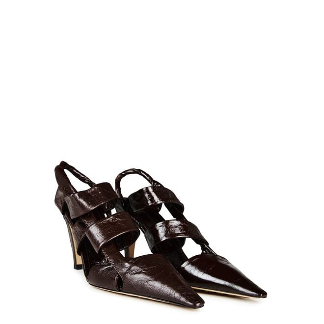 Bottega Veneta Bottega Veneta Point Stiletto Heel Slingbacks in Brown Size US 6 / IT 36 - 3 Thumbnail