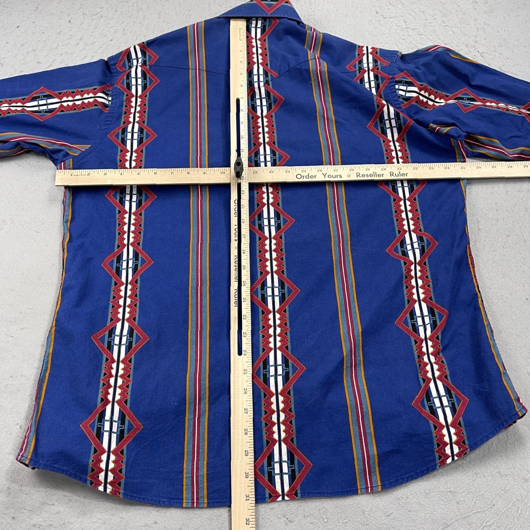 Vintage VINTAGE Panhandle Slim Shirt Mens XL Blue Aztec Geometric Western Snap Ranch Cotton 90s Size US XL / EU 56 / 4 - 6 Thumbnail