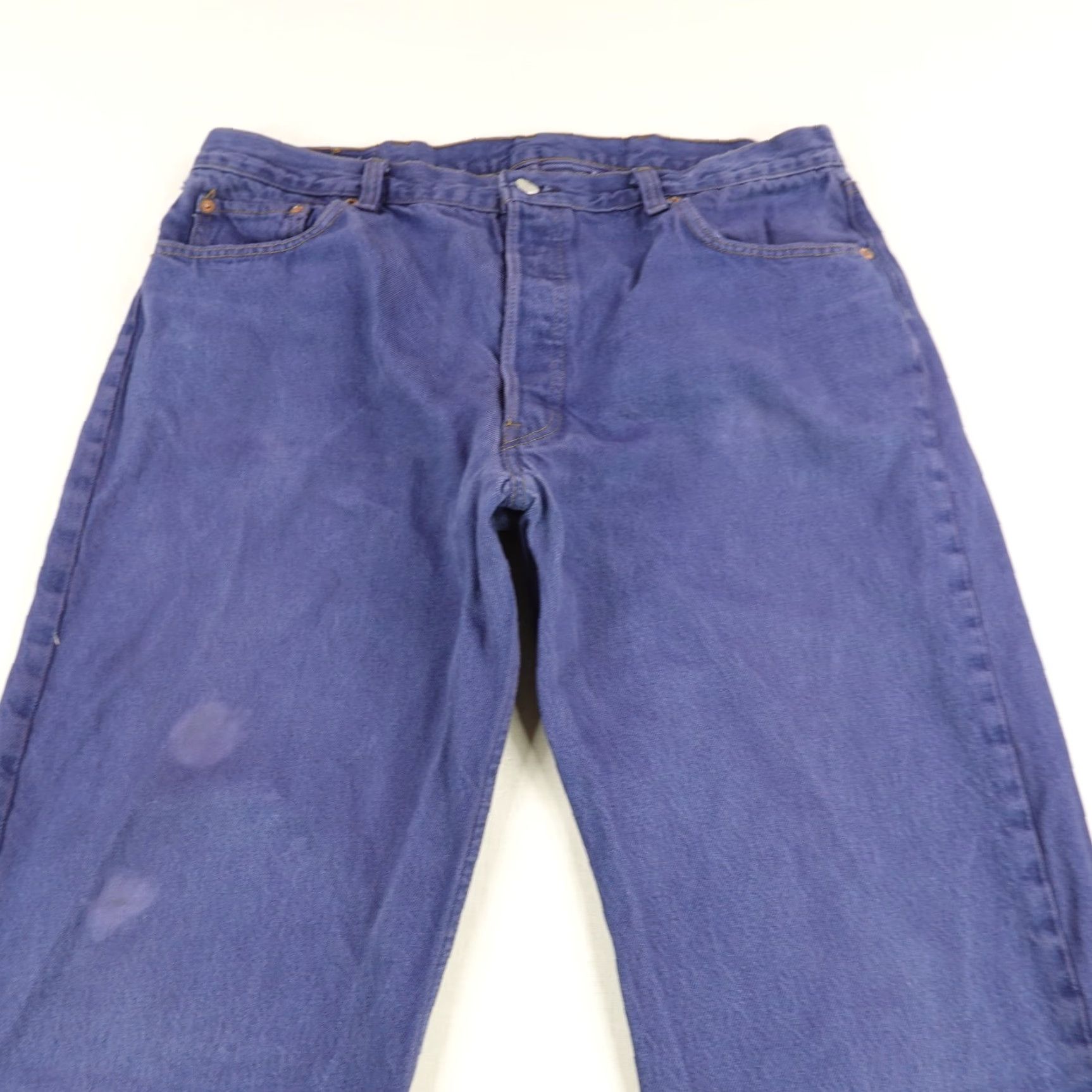 Levi's VINTAGE Levi's Jeans Mens 36x34 Denim 80s Button Fly Straight Fit Blue Regular 34 Inseam Mens Size US 34 / EU 50 - 2 Thumbnail