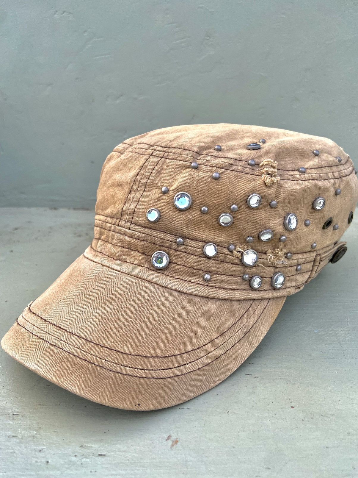 If Six Was Nine 2000s diamond studded patrol hat Size ONE SIZE - 2 Thumbnail