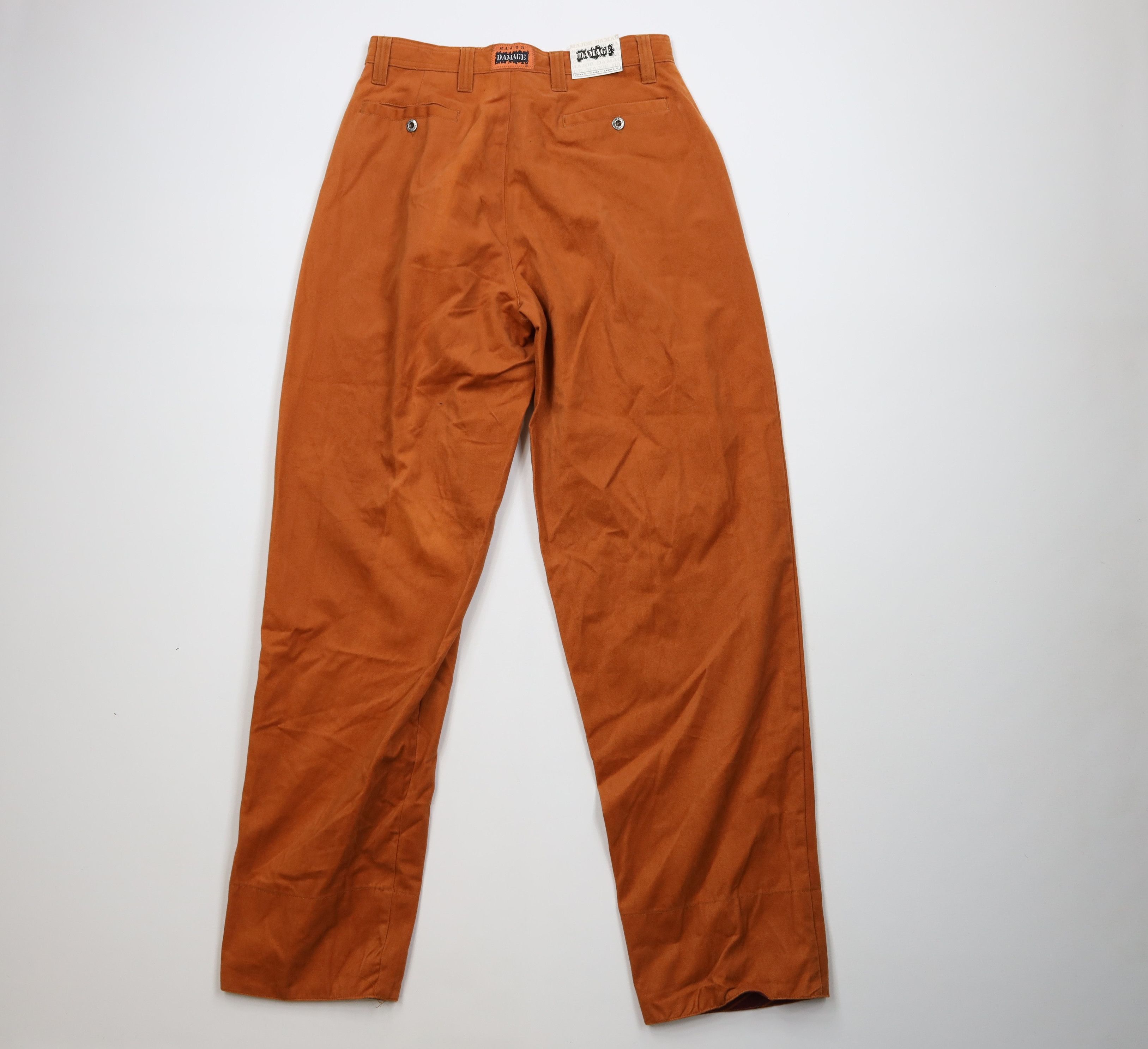 Vintage Deadstock Vintage 90s Streetwear Cuff Tapered Pants Orange Size US 32 / EU 48 - 10 Thumbnail