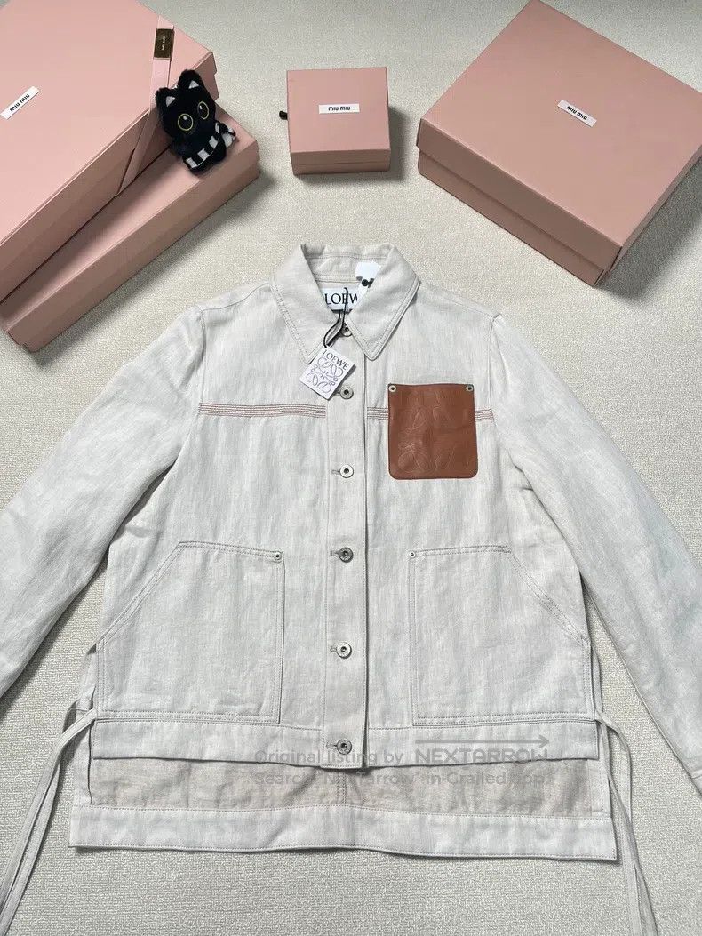 Loewe Loewe SS24 Embroidered Collar Single-Breasted Casual Jacke Size XXS / US 00 / IT 34 - 1 Thumbnail