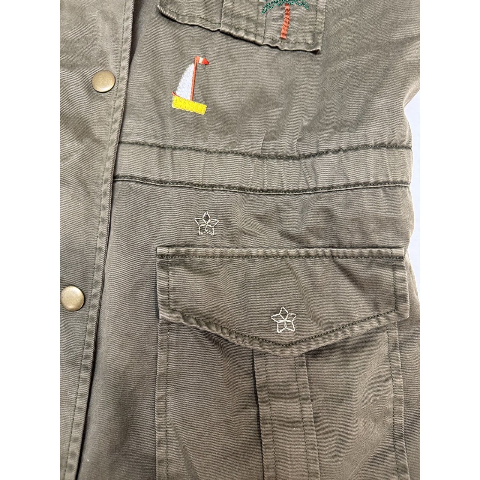 Joie Joie Iban Patchwork Military Utility Jacket Paris France XS Size XS / US 0-2 / IT 36-38 - 7 Thumbnail