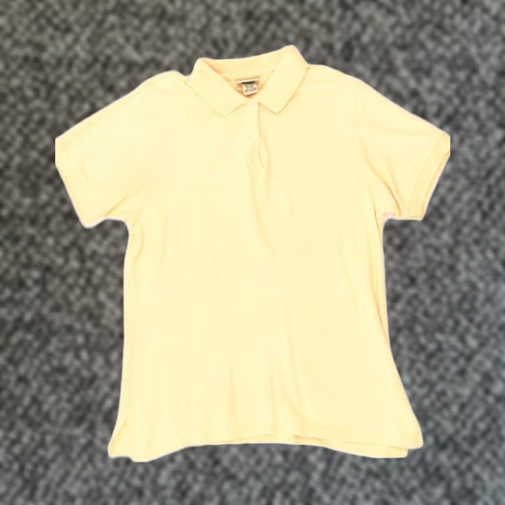 Vintage L.L.BEAN Womens Regular Polo Shirt Beige Cotton Medium UK 12 Size M / US 6-8 / IT 42-44 - 1 Thumbnail