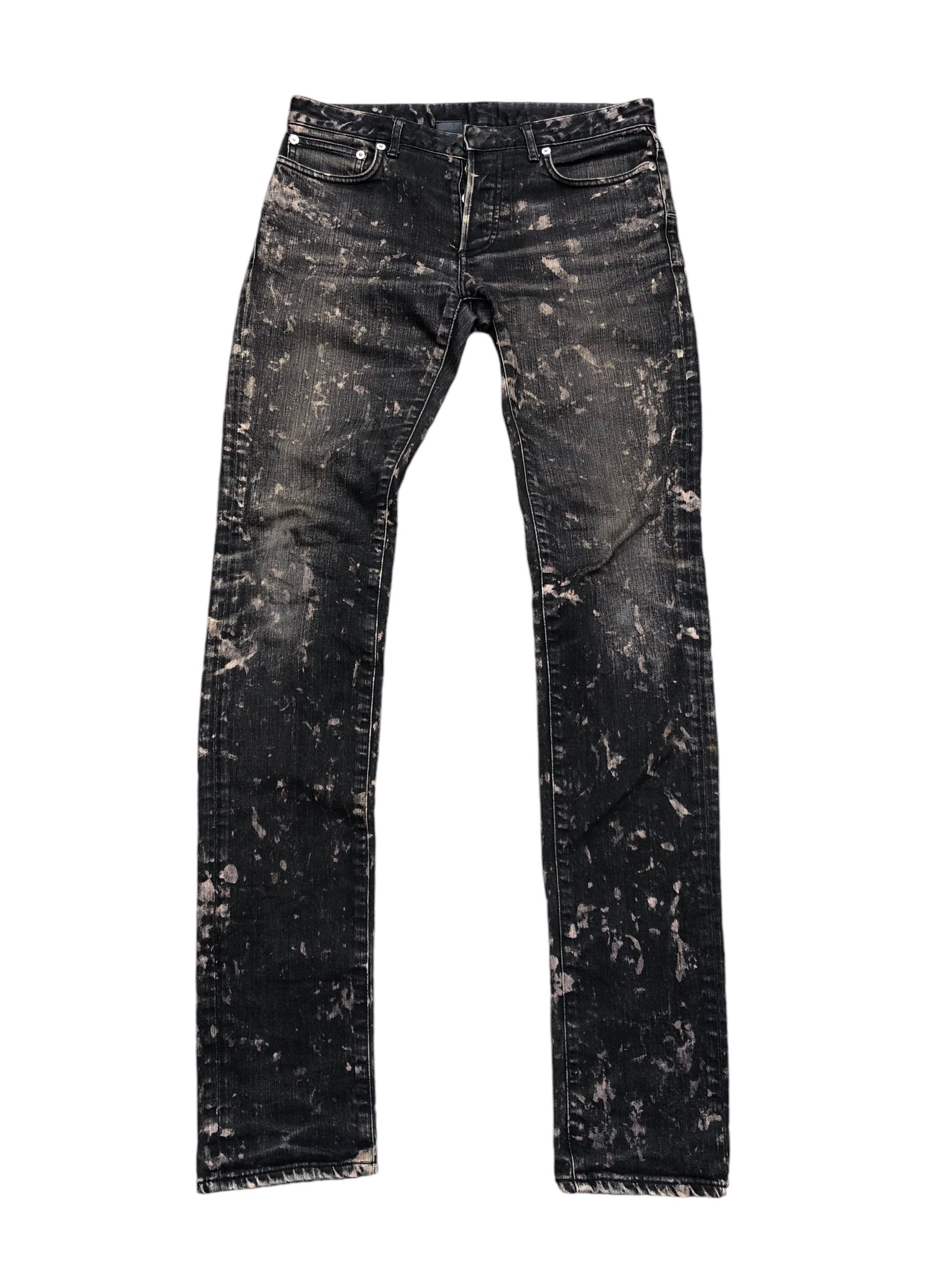 Dior 💯🔥DIOR HOMME Bleached Splatter Slim Pant Size US 31 - 2 Thumbnail