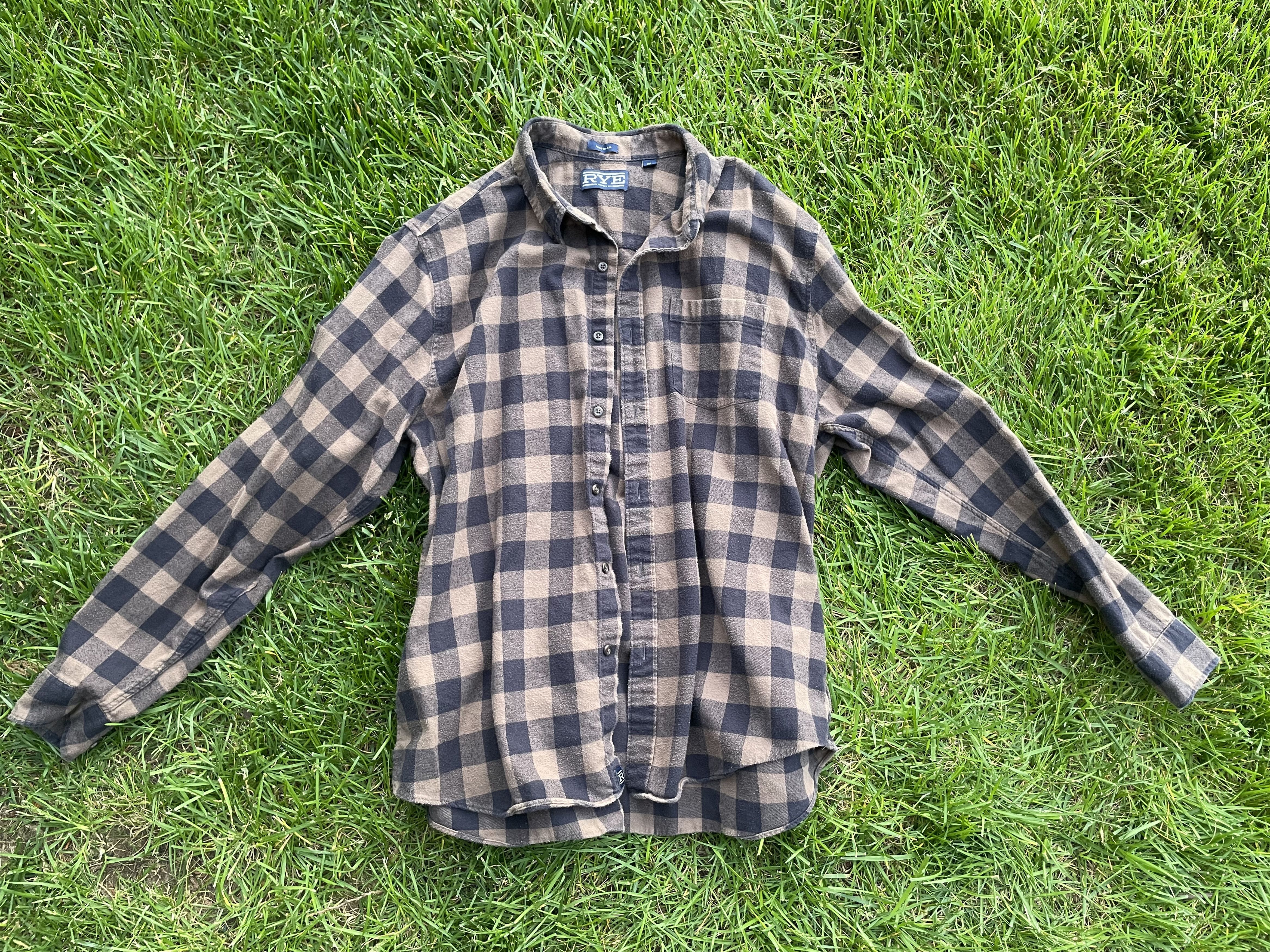 Other Hawker Rye Brown Flannel Button Up Size US L / EU 52-54 / 3 - 1 Thumbnail