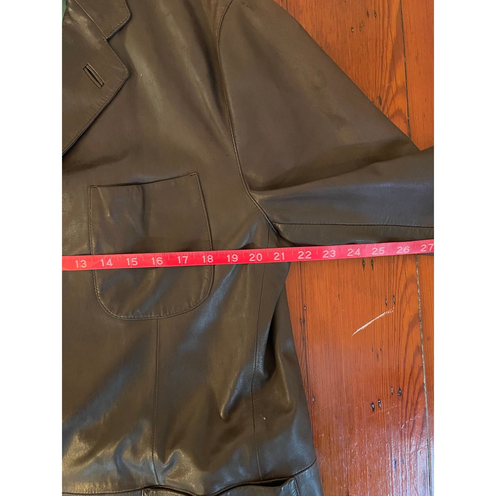 Tommy Hilfiger Hilfiger Vintage Brown Leather Blazer Men XL Made in Italy Size US XL / EU 56 / 4 - 6 Thumbnail